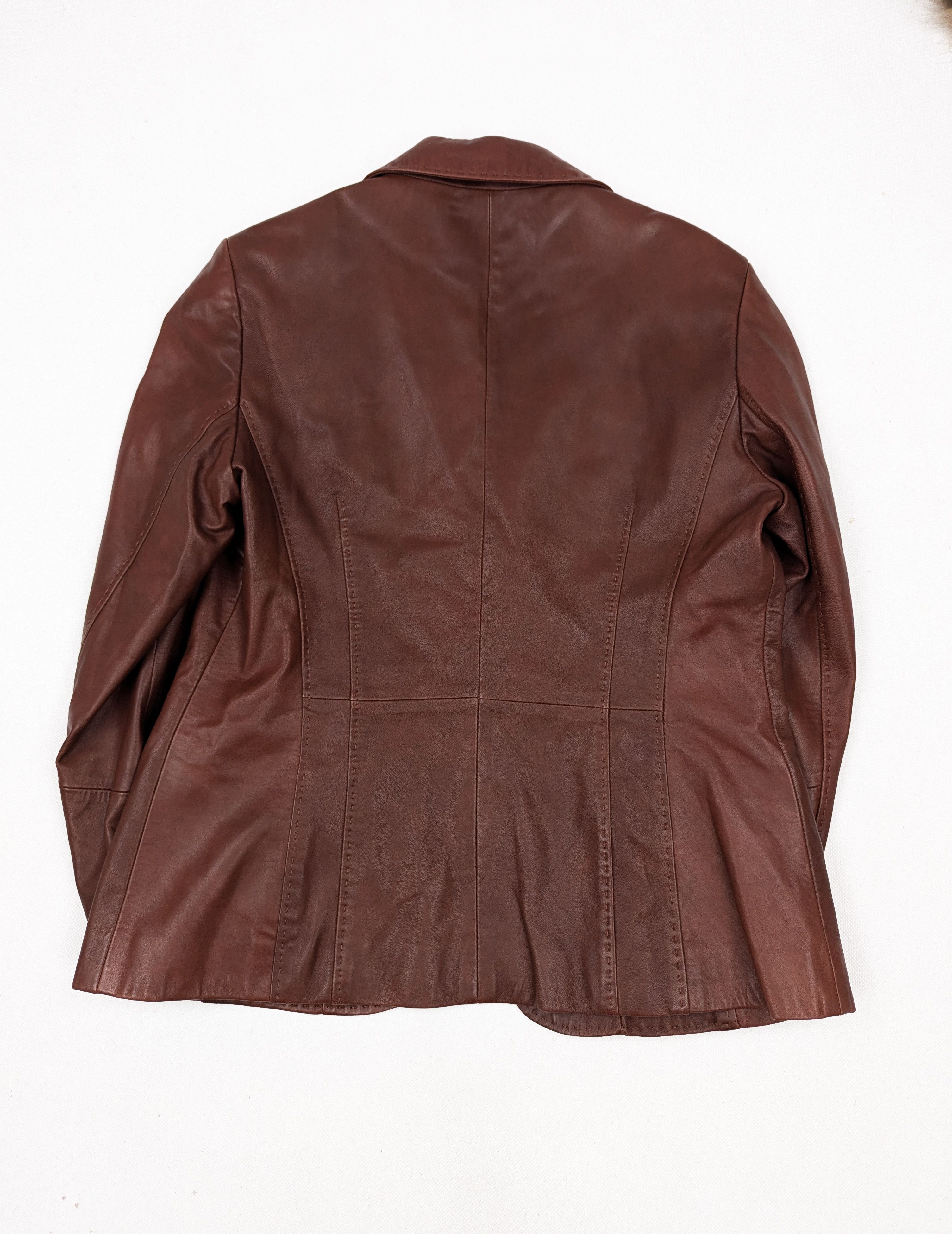 Hugo Boss Hugo Boss leather bown jacket Size L / US 10 / IT 46 - 7 Thumbnail