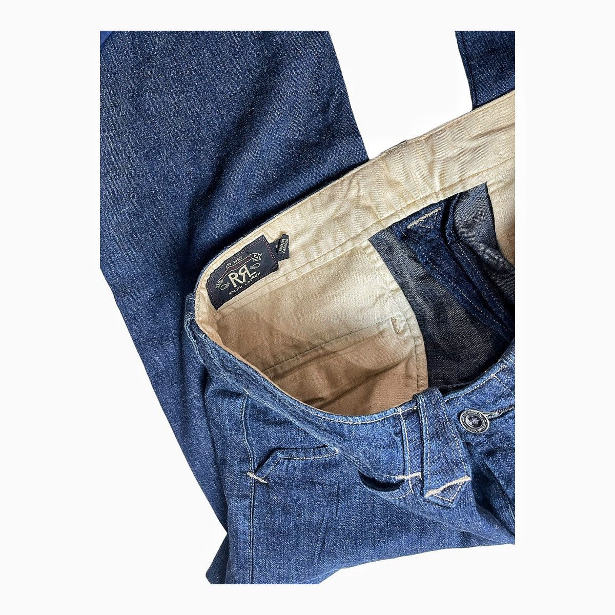 Polo Ralph Lauren × RRL Ralph Lauren × Ralph Lauren Double RL RRL Denim Indigo Linen Cotton Blend Trousers pants Size US 31 - 13 Thumbnail