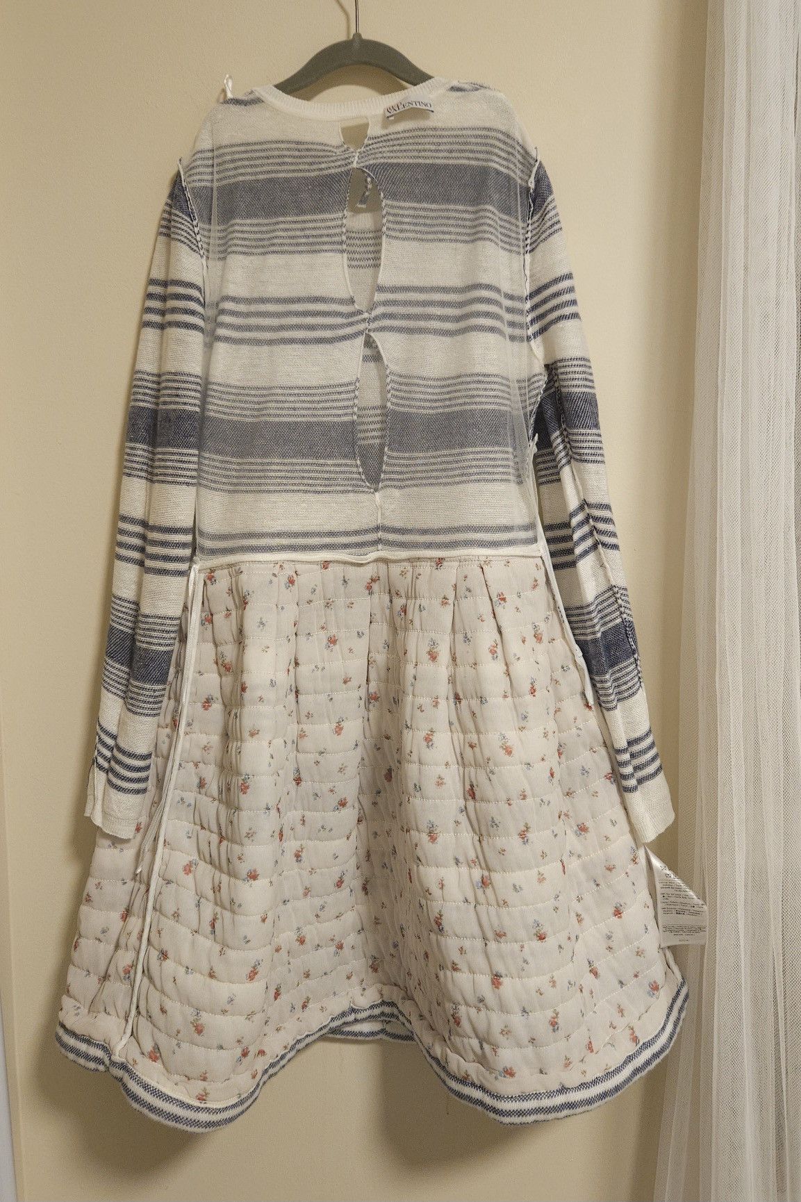 RED Valentino × Vintage Red Valentino Garavani Bow Tie Stripe Pattern Linen Dress Size S / US 4 / IT 40 - 18 Thumbnail