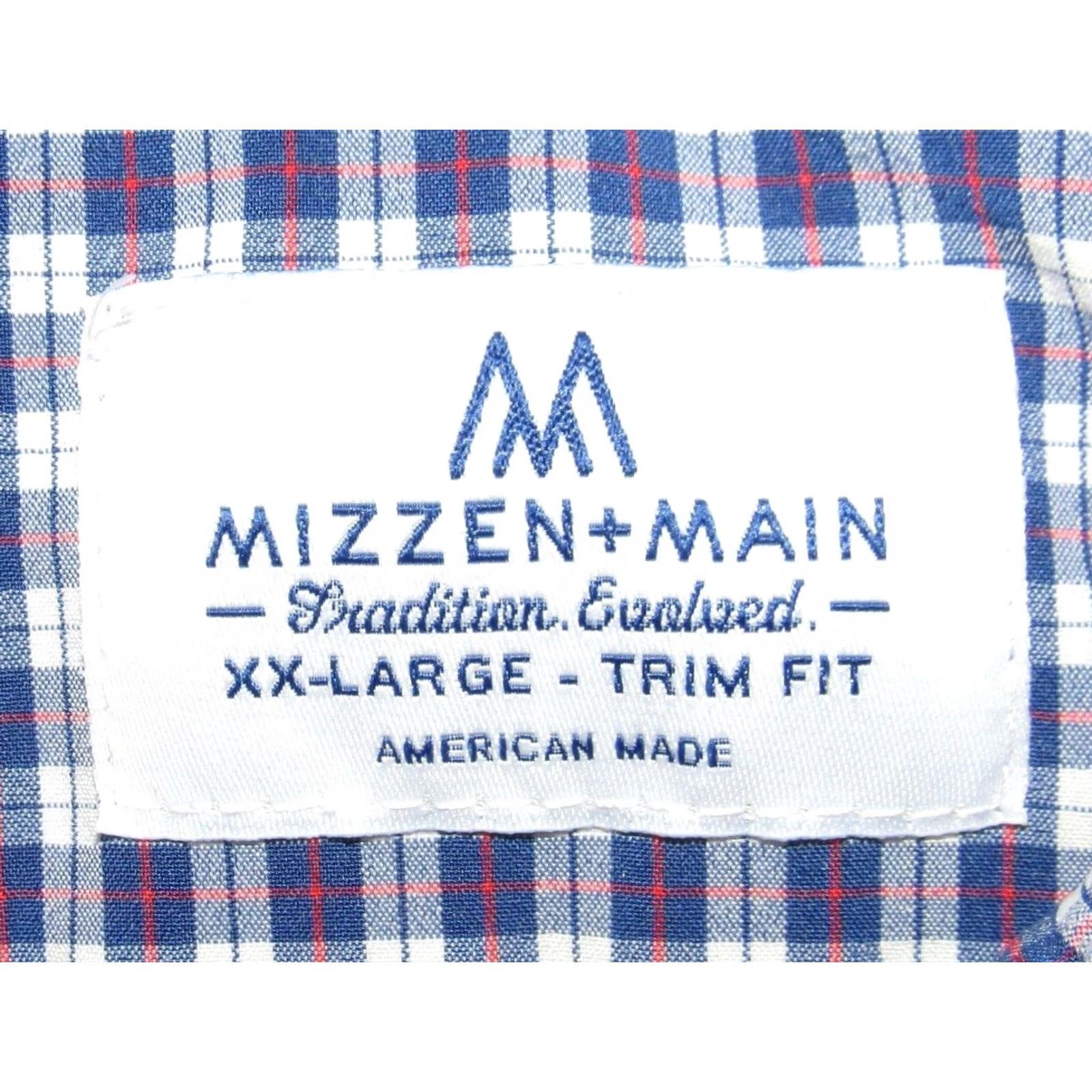 Mizzen+Main MIZZEN & MAIN Blue Red Plaid Longsleeve Button Down Shirt Trim Fit XXL Men Regular Large Blue Plaid Longsleeve Button-Up Shirt Mens XXL Size US XXL / EU 58 / 5 - 3 Thumbnail