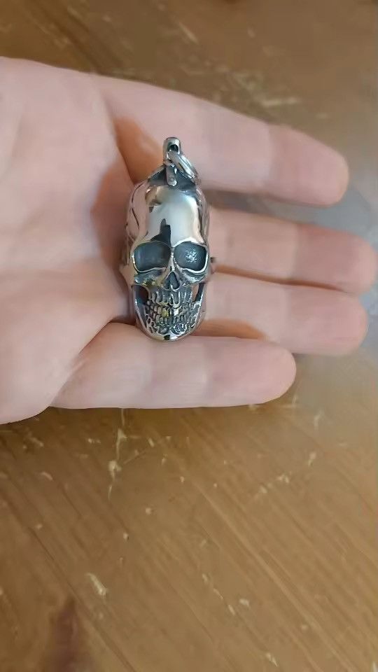 Jewelry Goth Skull Pendant Necklace Size ONE SIZE - 6 Thumbnail