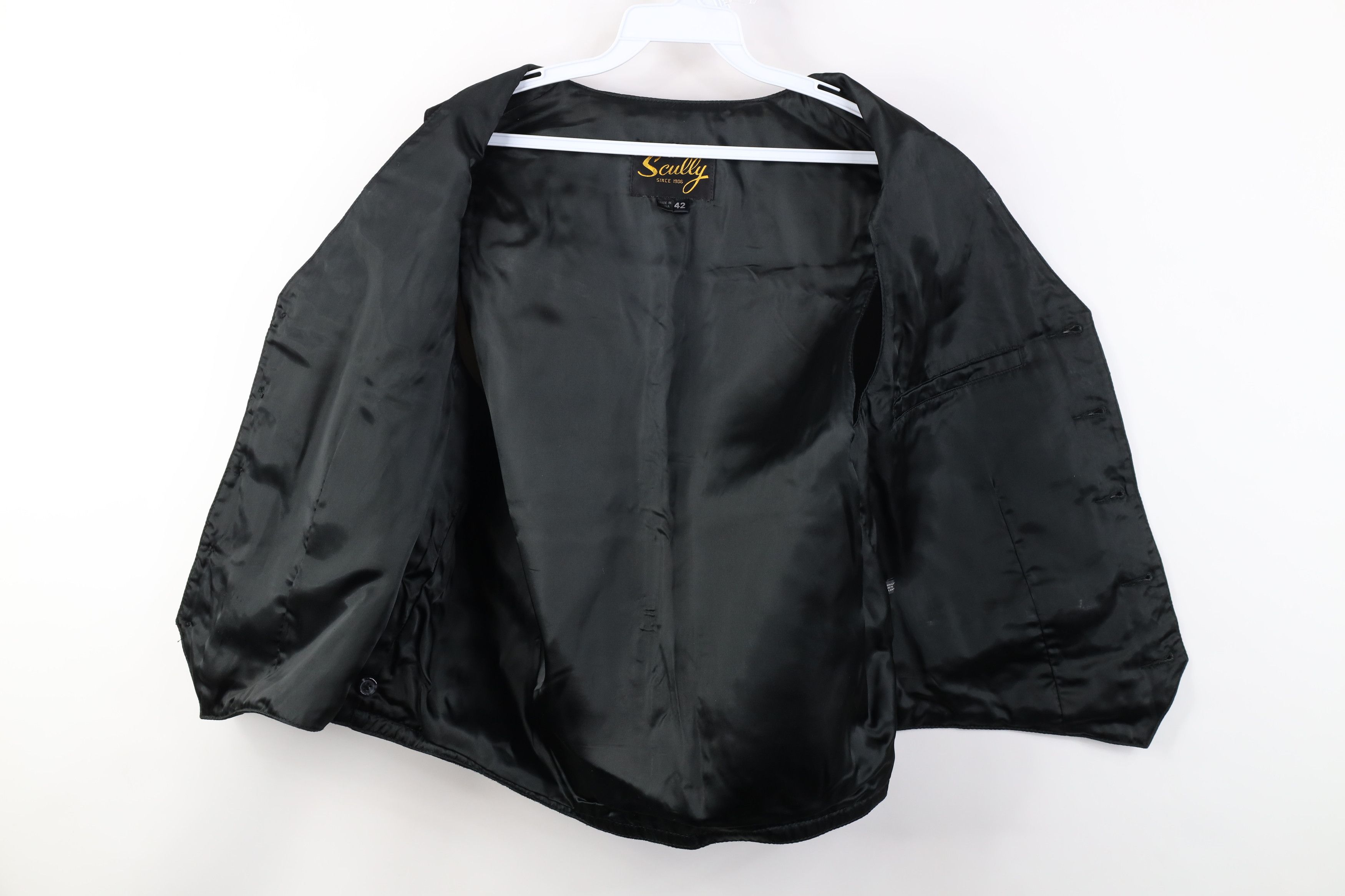 Vintage Vintage 90s Scully Suede Leather Western Vest Jacket Black Size US XXL / EU 58 / 5 - 10 Thumbnail