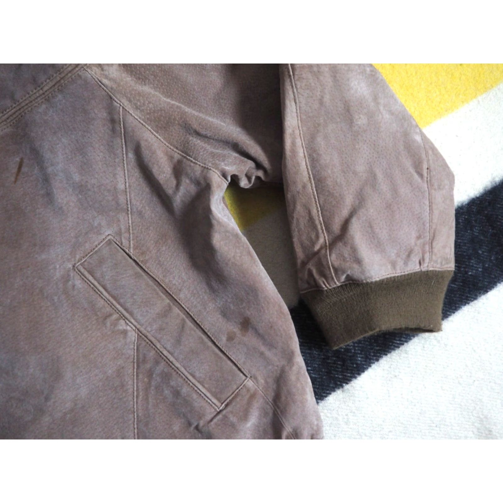 ASH VTG Ash Creek Leather Bomber Jacket Coat Mens L 90s Full Zip Lined Brown Zip Jacket - Casual Vintage 90s Bomber Mens L Brown Leather Ash Creek Size US L / EU 52-54 / 3 - 6 Thumbnail