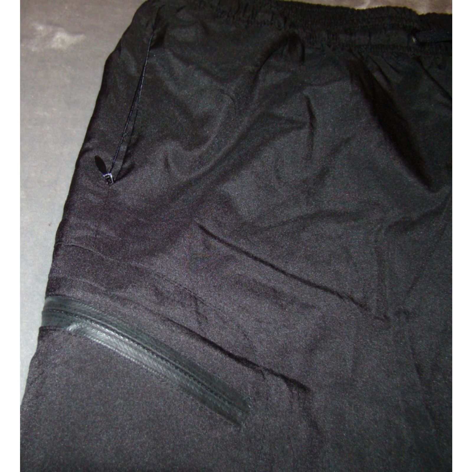 Kappa Kappa Hydroway Mens 2XL Track Elastic Drawstring Reflective Black Pants Size US 39 - 4 Thumbnail