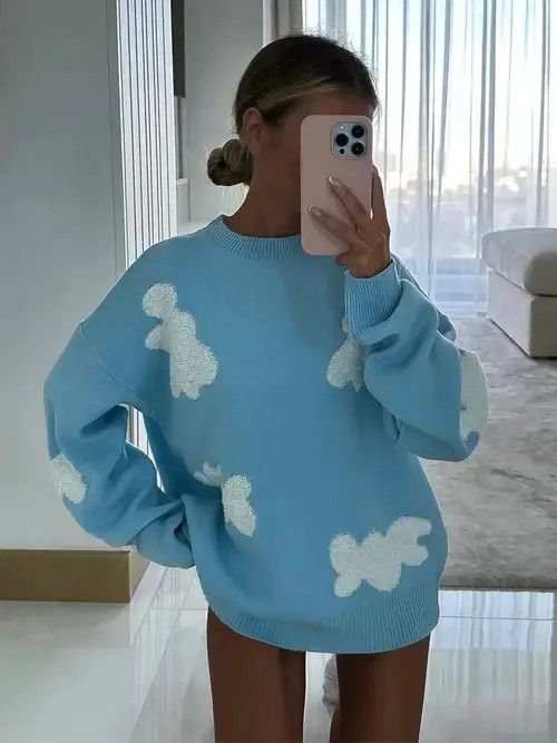 Japanese Brand × Vintage Fashion O-Neck Warm Long Sleeve Jumpers Tops Size ONE SIZE - 4 Thumbnail