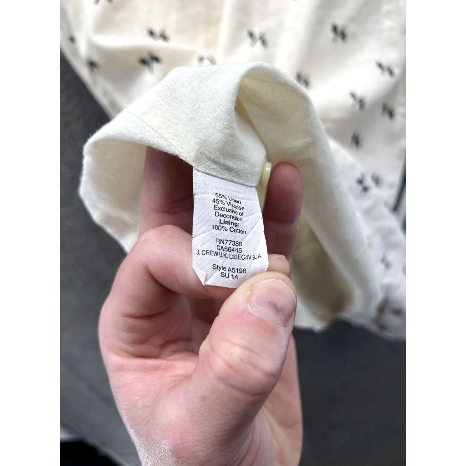 Madewell Madewell Dress Womens XS White Embroidered Geometric Shift T Shirt Short Sleeve Size XS / US 0-2 / IT 36-38 - 3 Thumbnail
