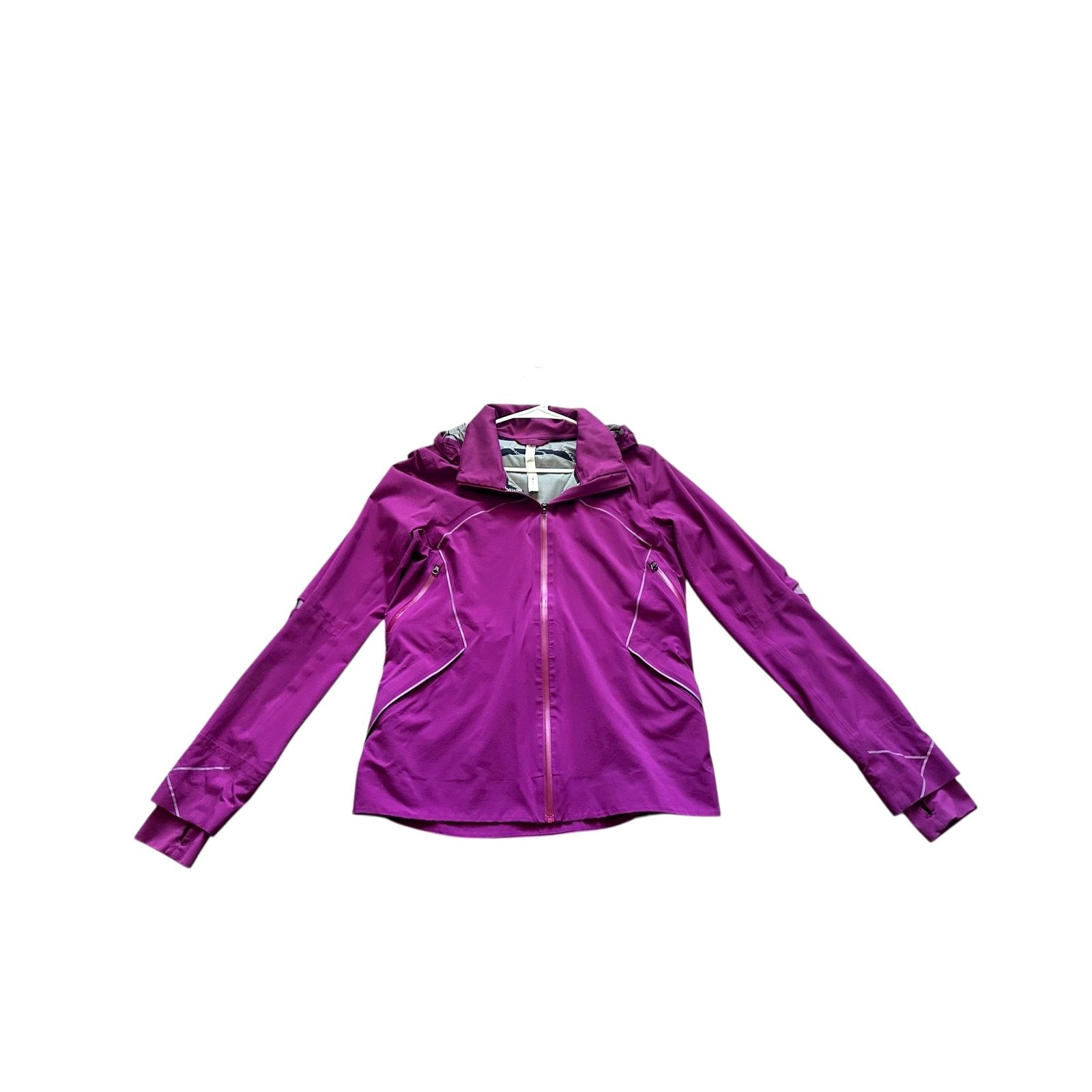 Other Lululemon Regal Plum Water Wind Resistant Hooded Jacket Size M / US 6-8 / IT 42-44 - 4 Thumbnail