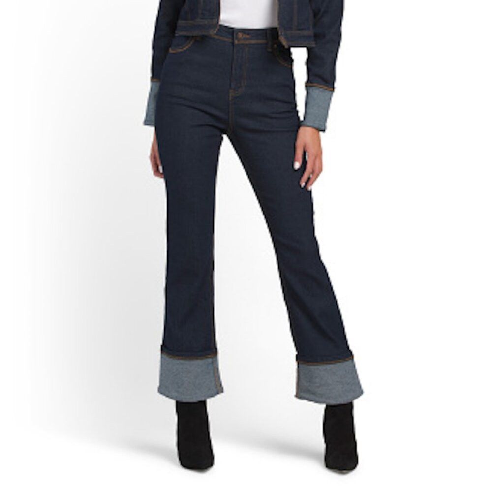 House of Harlow NWT New HOUSE OF HARLOW 1960 Cuffed Jeans Size 30 Size 30" / US 8 / IT 44 - 1 Thumbnail