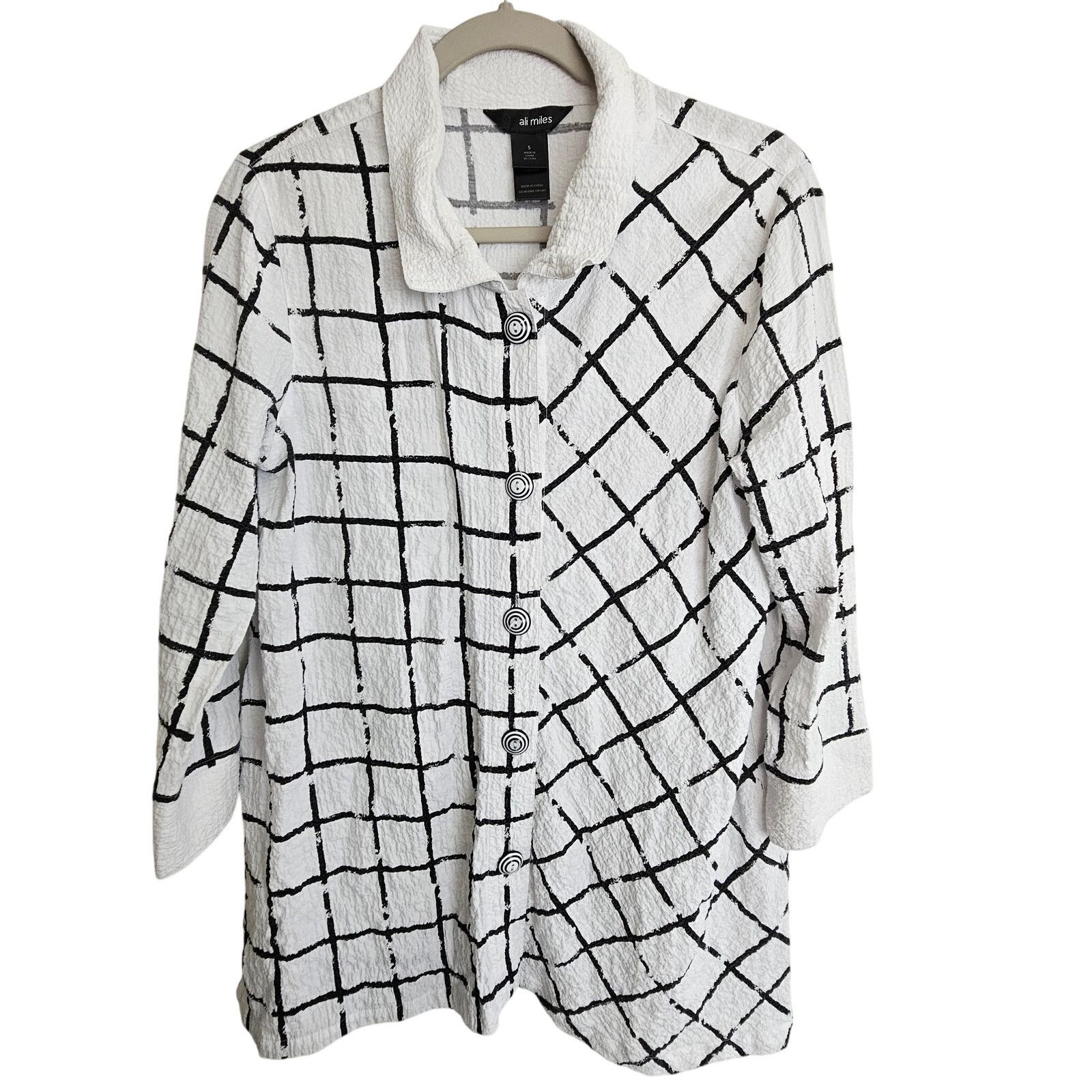 Alife Ali Miles Womens Crinkle Lagenlook Top Sz S Art To Wear Size S / US 4 / IT 40 - 1 Thumbnail
