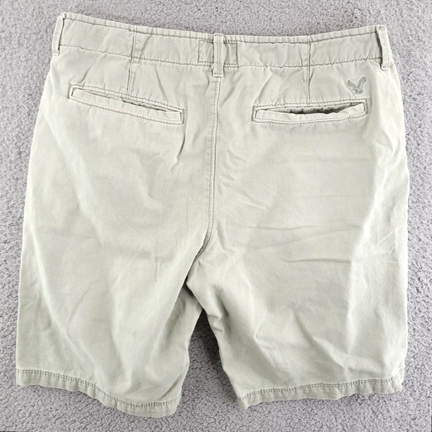 American Eagle Outfitters American Eagle Outfitters Slim Chino Shorts Mens 33 Mint Green Flat Front Casual Preppy Size US 33 - 5 Thumbnail
