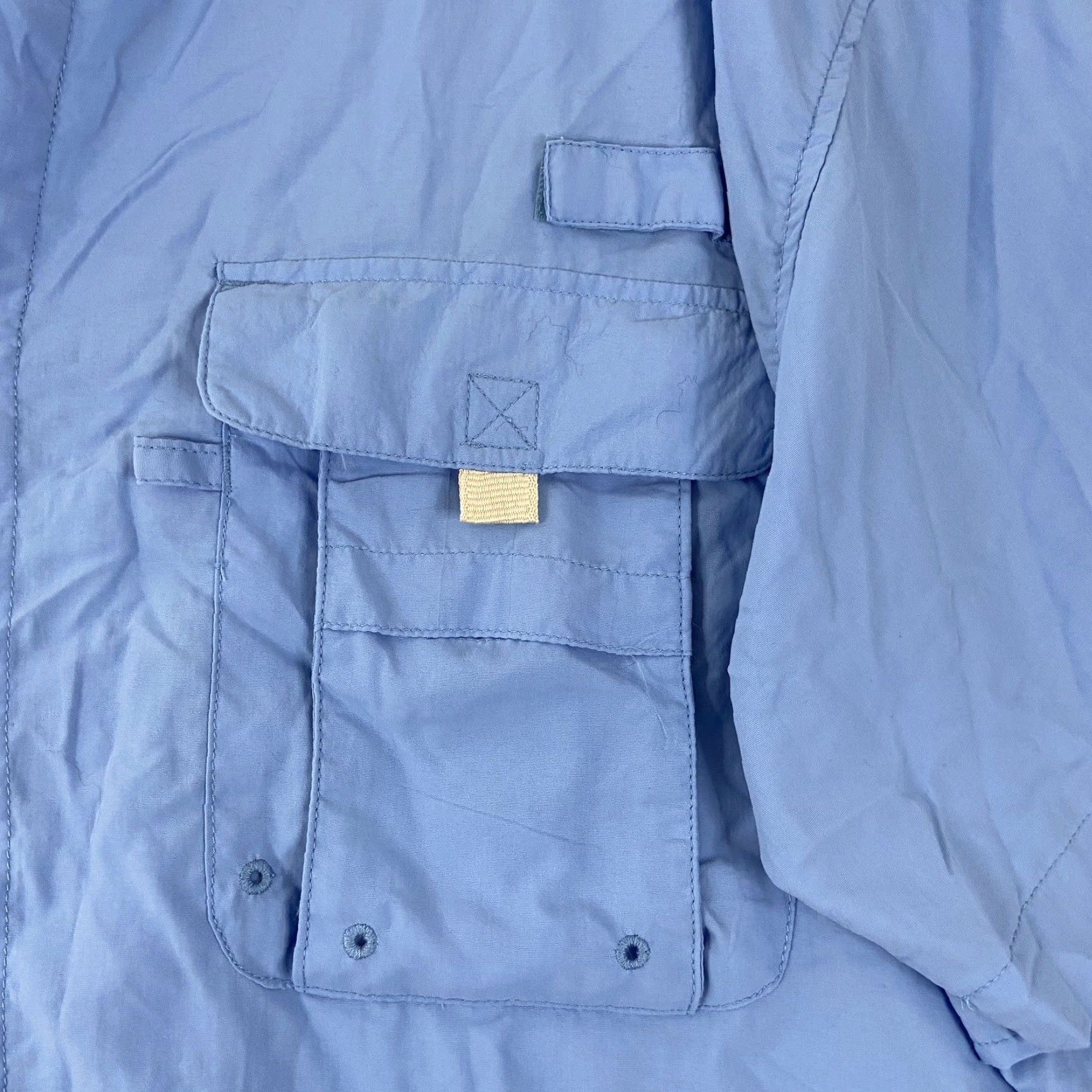 Vintage TRI-MOUNTAIN Performance Outdoor Short Sleeve Shirt Adult Large Blue Activewear Mens Size US 33 - 4 Thumbnail