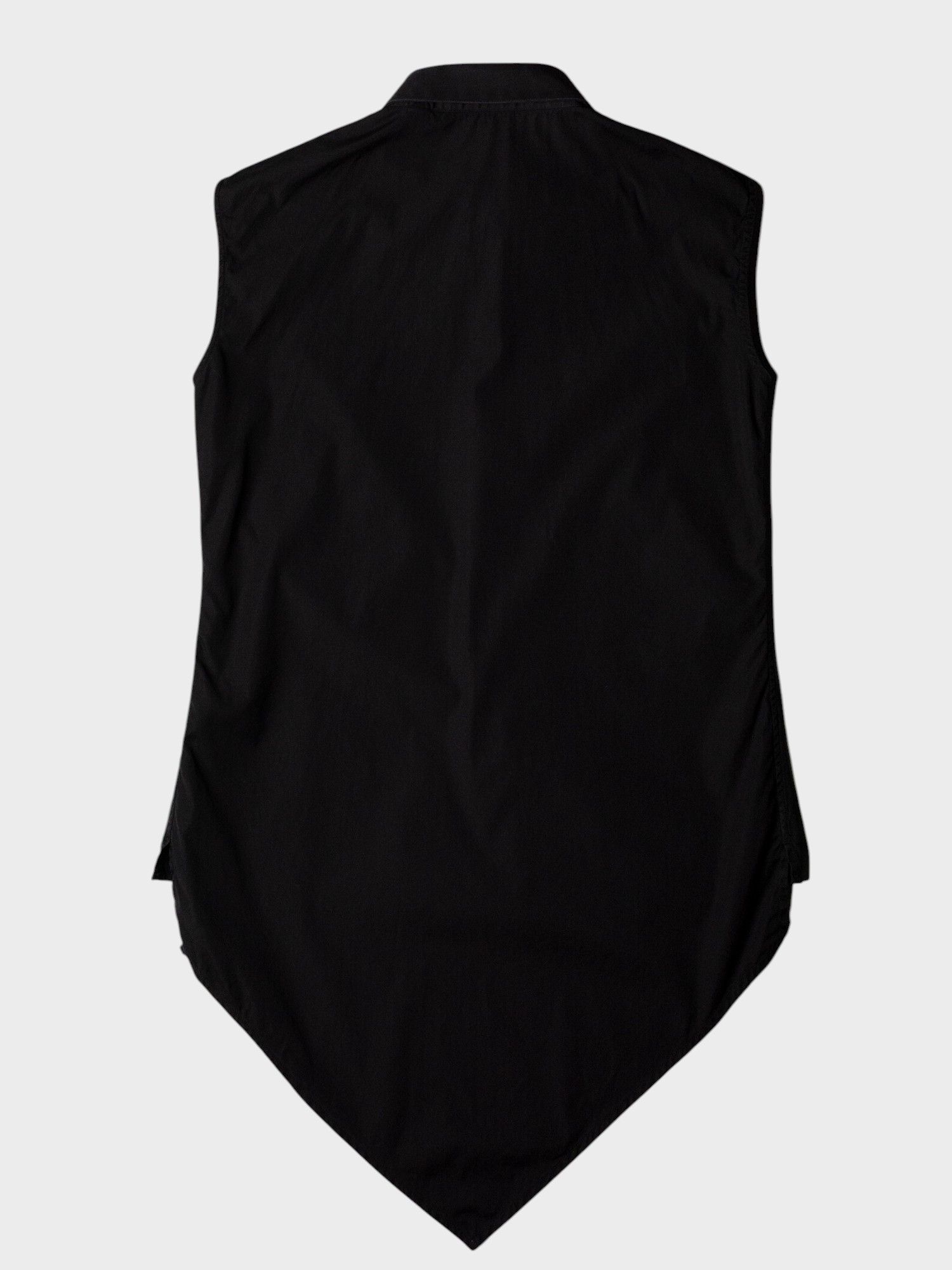 Helmut Lang Helmut Lang - 2000s - pointed hem sleeveless shirt (black) Size S / US 4 / IT 40 - 3 Thumbnail