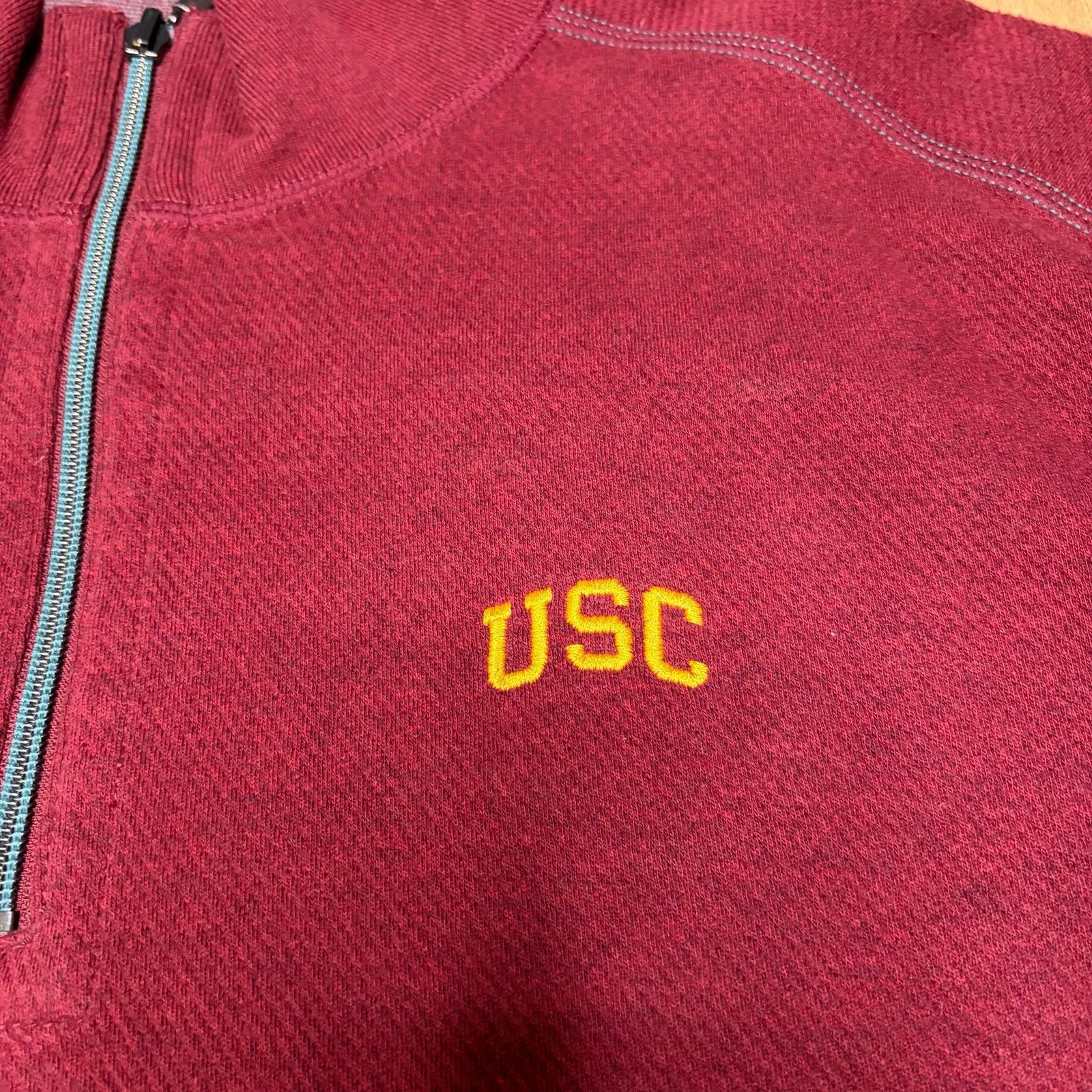Tommy Bahama Tommy Bahama USC Trojans 2XL Quarter Zip Pullover Sweater Size US XXL / EU 58 / 5 - 3 Thumbnail