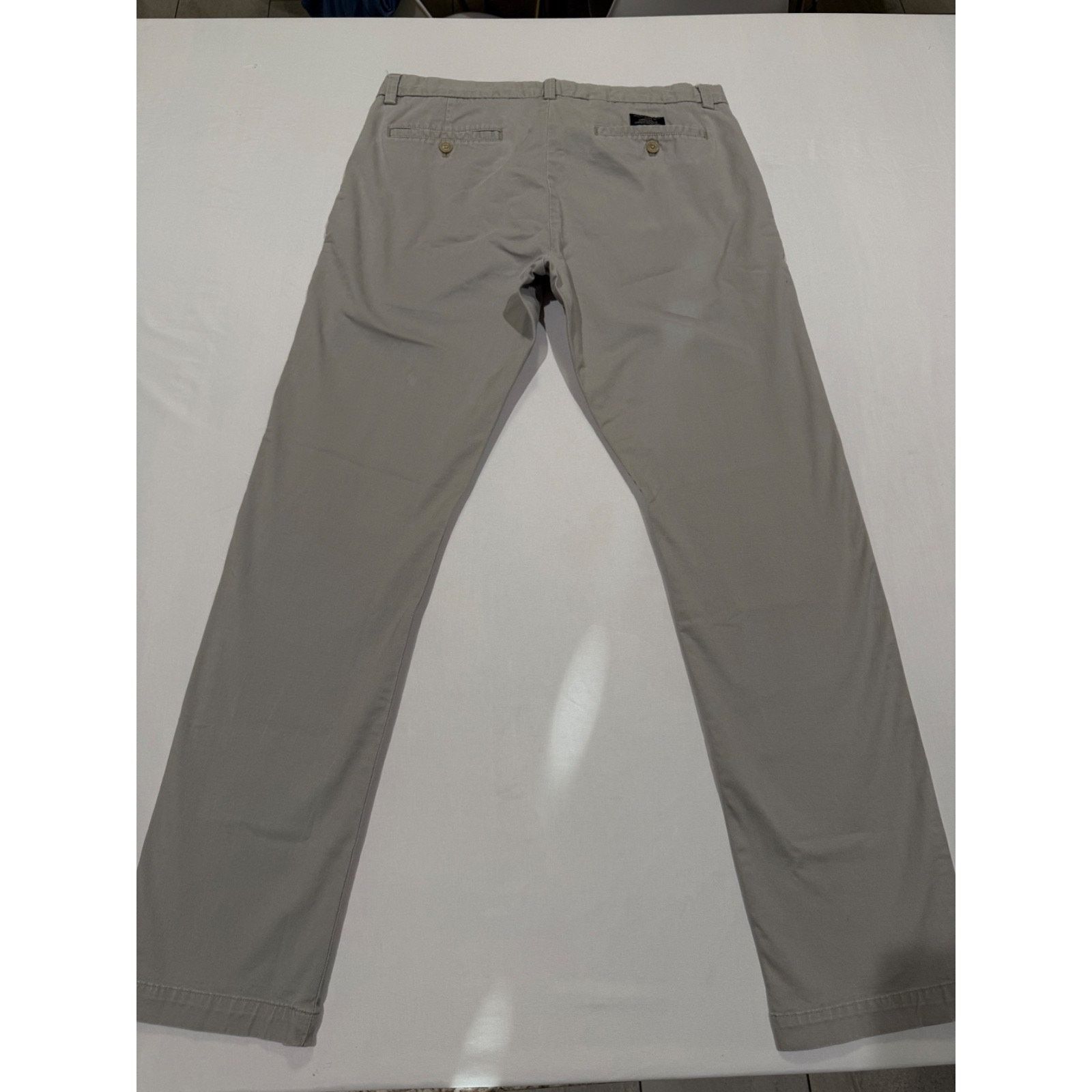 Banana Republic Banana Republic Fulton Skinny Chino Pants Men's 35x34 Gray Size US 35 - 2 Thumbnail