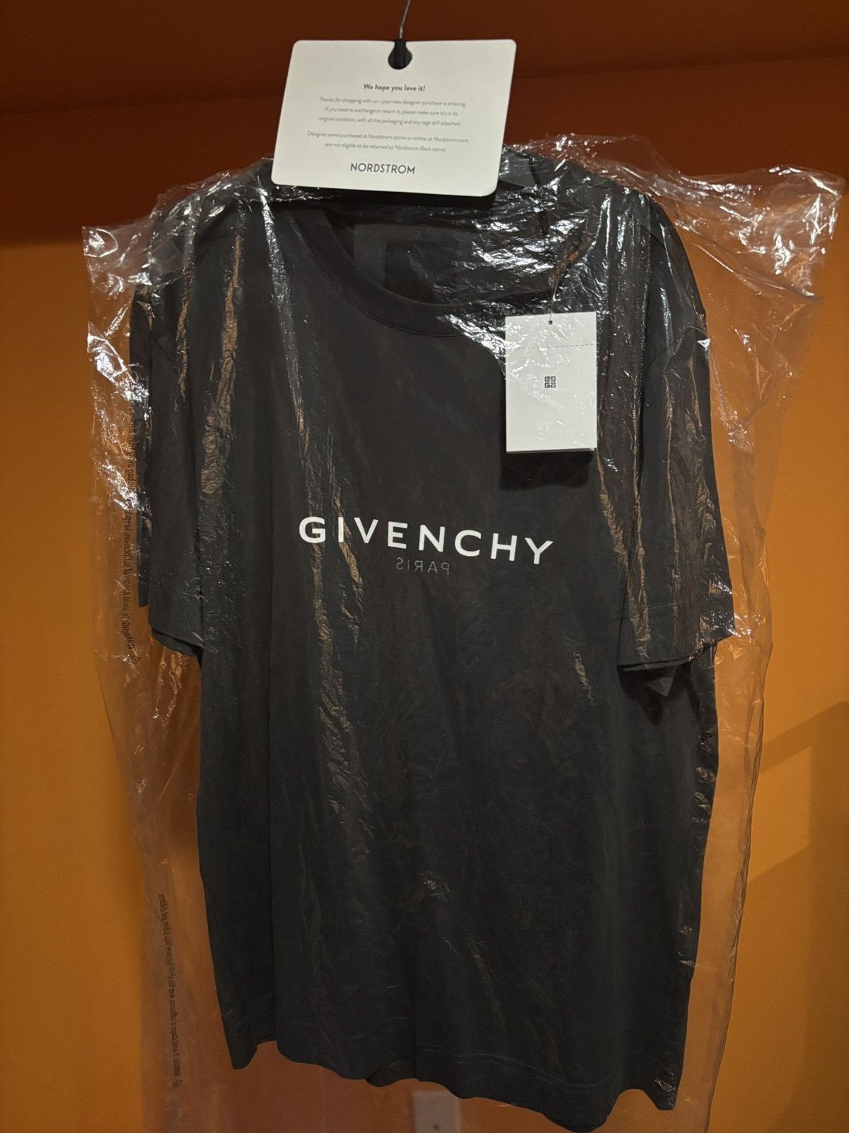 Givenchy GIVENCHY SLIM FIT REVERSE PRINT T-SHIRT - CHARCOAL Size US XL / EU 56 / 4 - 1 Thumbnail
