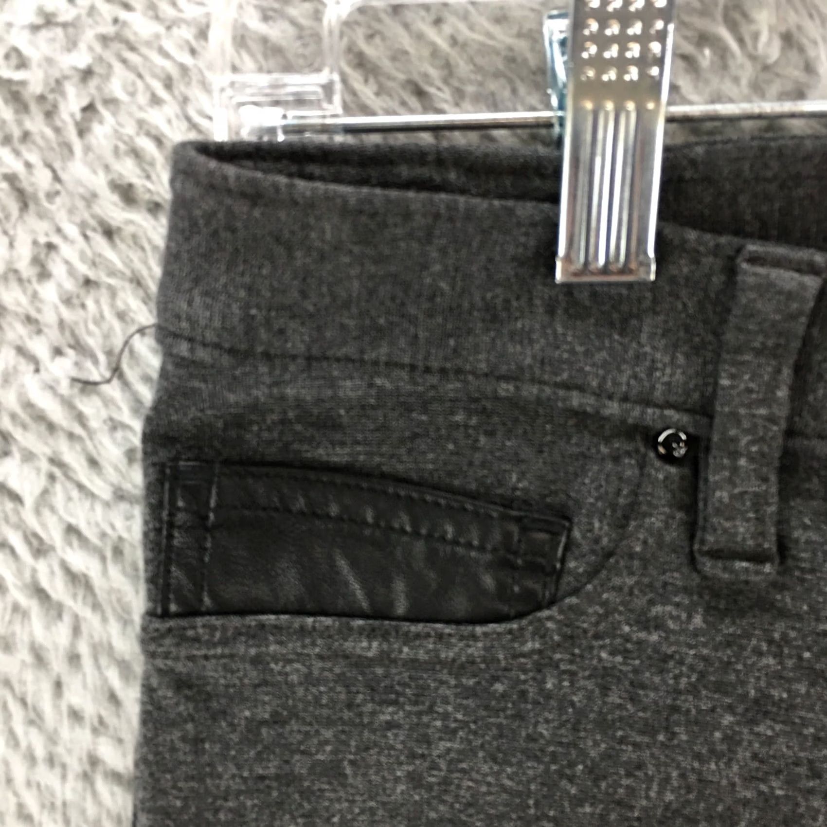 Calvin Klein Calvin Klein Skinny Pants Womens 6 Gray Mid Rise Button Flat Front Casual Zip Pants Size 28" / US 6 / IT 42 - 3 Thumbnail