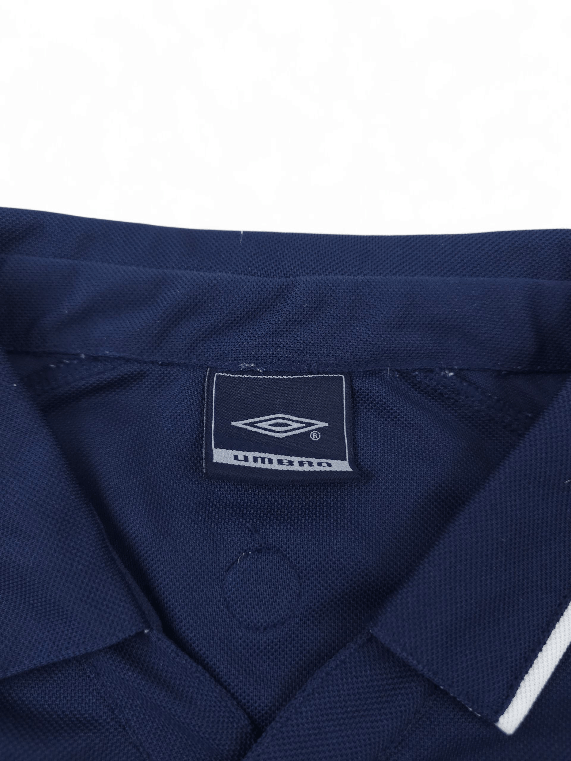 Umbro 💎 90's Vintage Umbro Navy Blue Pro Training Polo Shirt Y2K Size US L / EU 52-54 / 3 - 5 Thumbnail