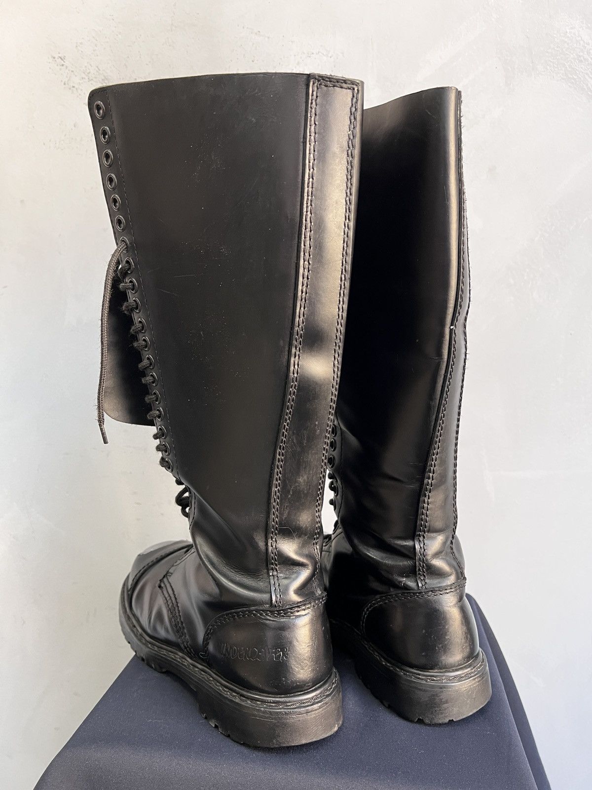 Undercover Undercover Leather Black Boots High Dirk Bikkembergs Style Size US 7 / EU 40 - 8 Thumbnail