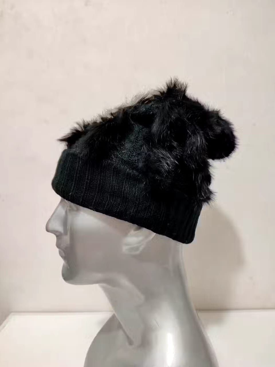 Designer IIMK Michel Klein Mix fur Beanie Hats Size ONE SIZE - 3 Thumbnail