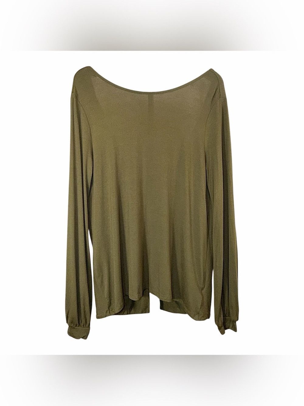 Lulus Spin Around Olive Green Long Sleeve Twist-Back Top Size S / US 4 / IT 40 - 4 Thumbnail