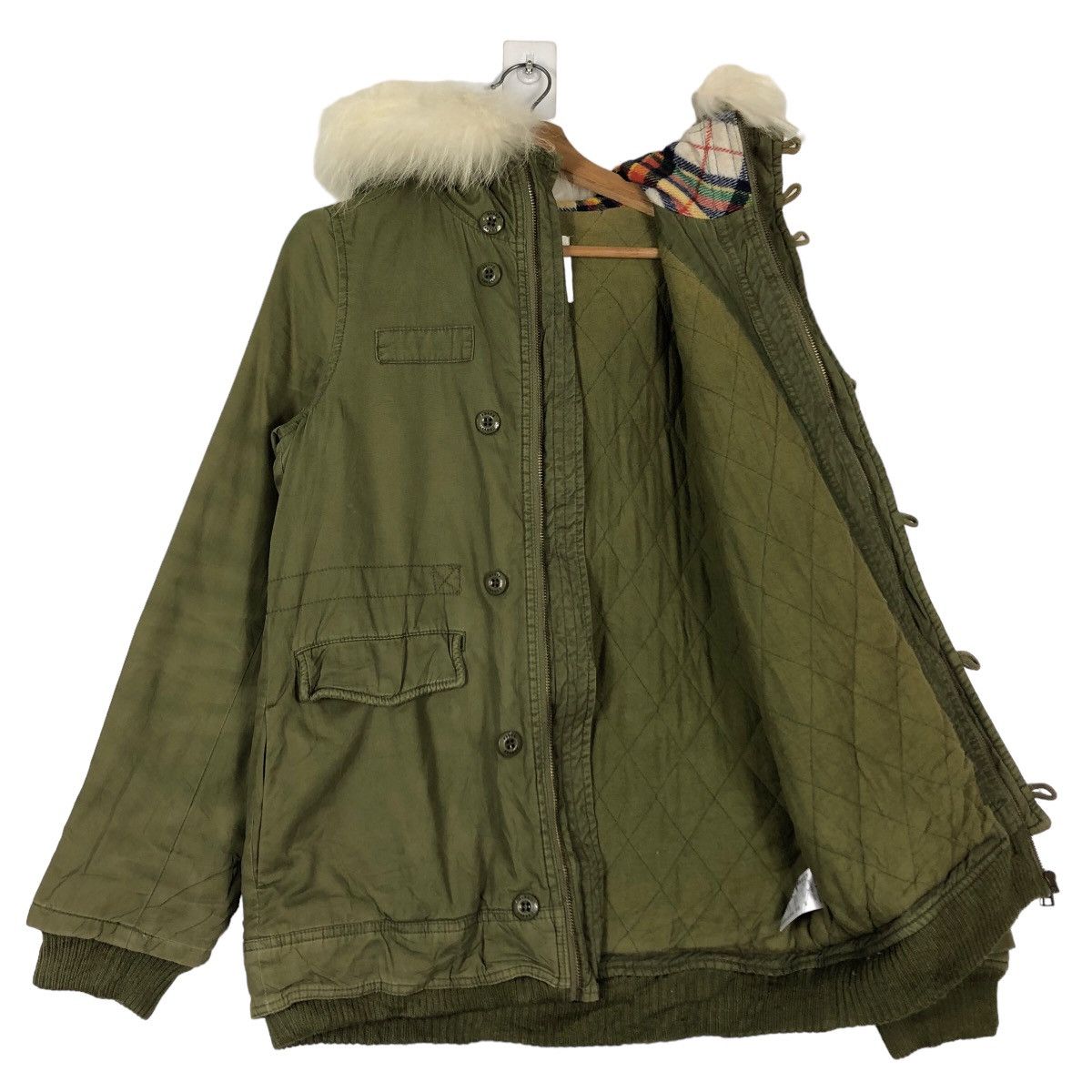 Japanese Brand 🔥Fish Tail Parka Jacket Punk Design Rodeo Crowns Mink Fur Size US M / EU 48-50 / 2 - 9 Thumbnail