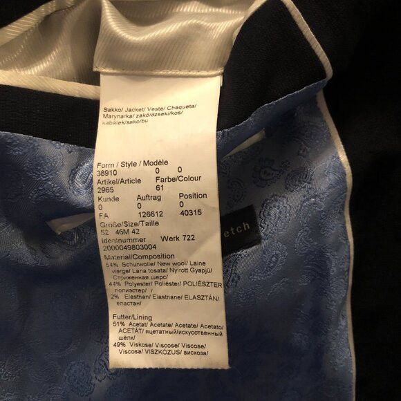 Daniel Hechter DANIEL HECHTER NEW 54%WOOL 44%PLYSTR SPORT COAT BLAZER 42 Size 42R - 13 Thumbnail