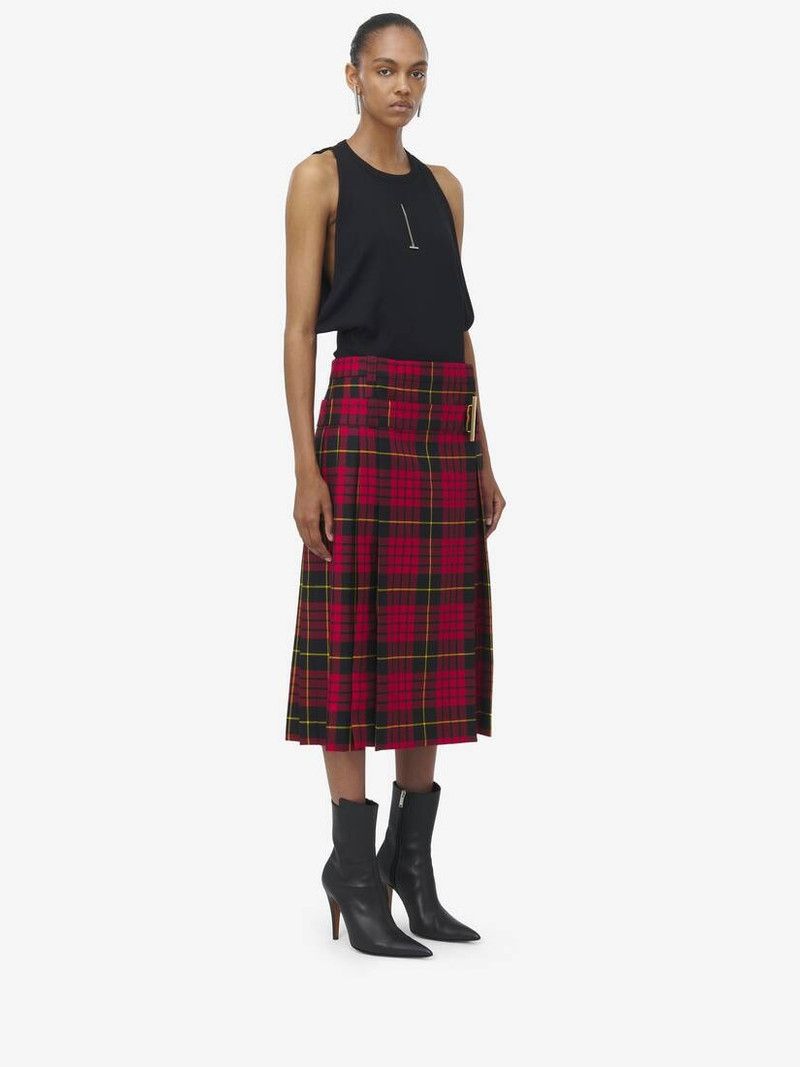 Alexander McQueen o1srvl11e0326 Tartan Kilt Skirt in Multicolor Size 27" / US 4 / IT 40 - 3 Thumbnail