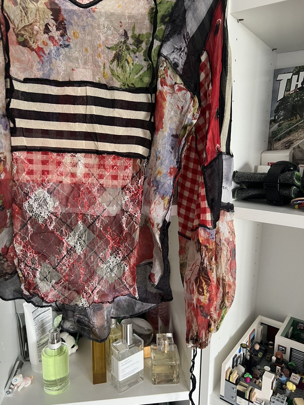 Jean Paul Gaultier × Vintage Vintage 90s jean paul gaultier patchwork mesh top XL JPG Size XL / US 12-14 / IT 48-50 - 5 Thumbnail
