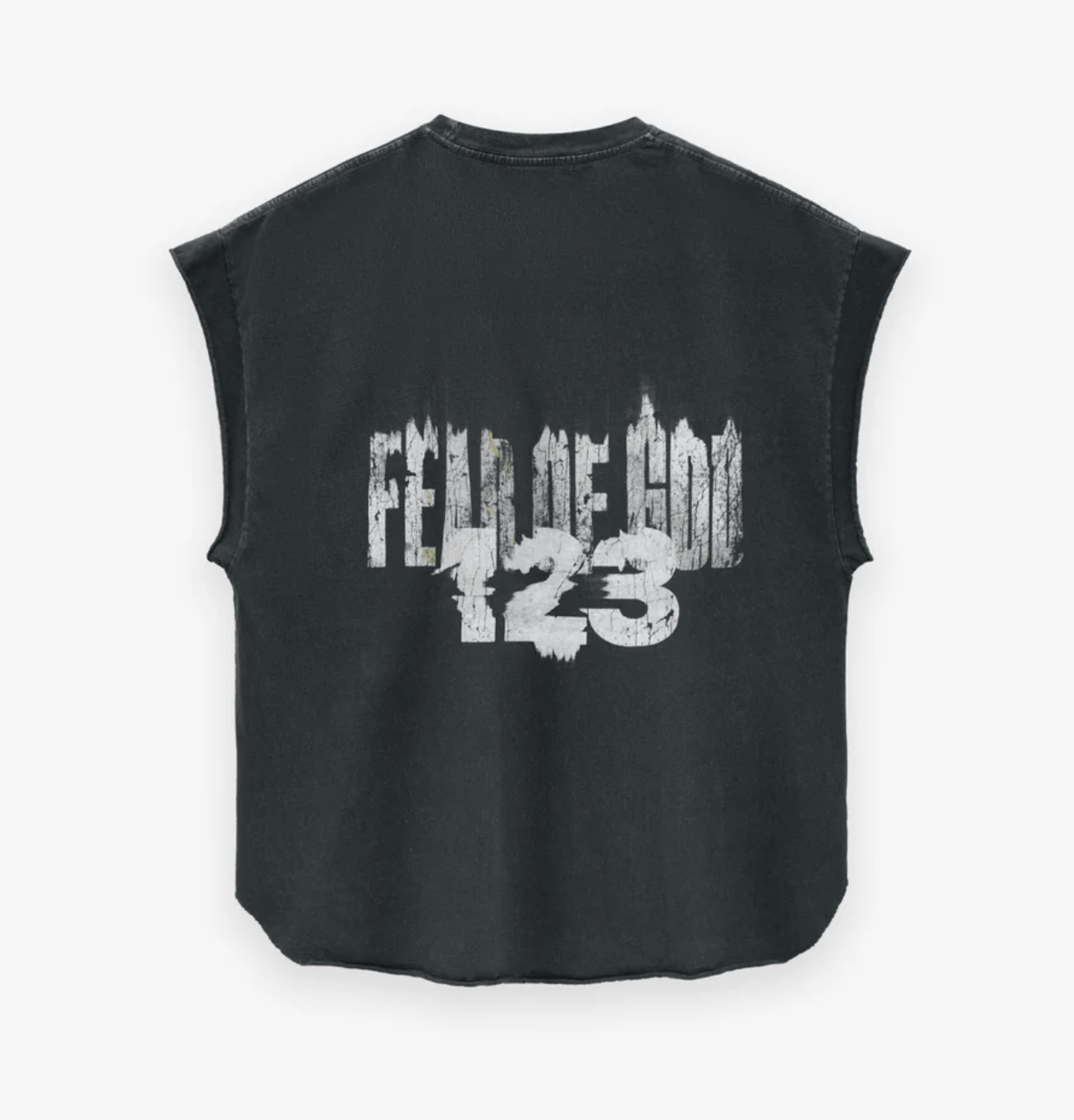 トップス Fear of God x RRR 123 Cut Off Tee Fear of God x RRR123 INRI Cut Off Tee Vintage Black Men's
