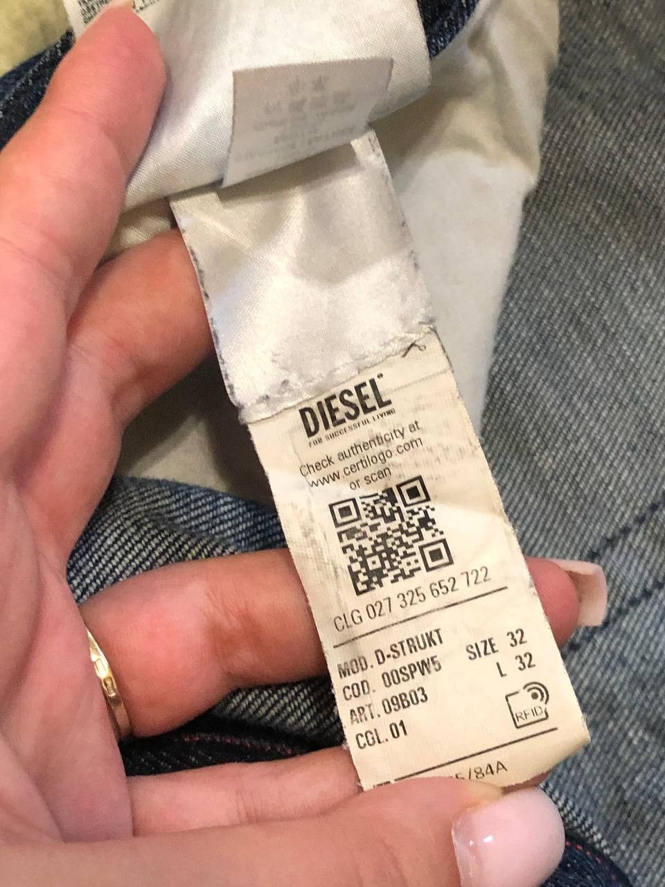 Diesel DIESEL D-STRUKT Slim Stretch Denim Jeans Size US 32 / EU 48 - 5 Thumbnail