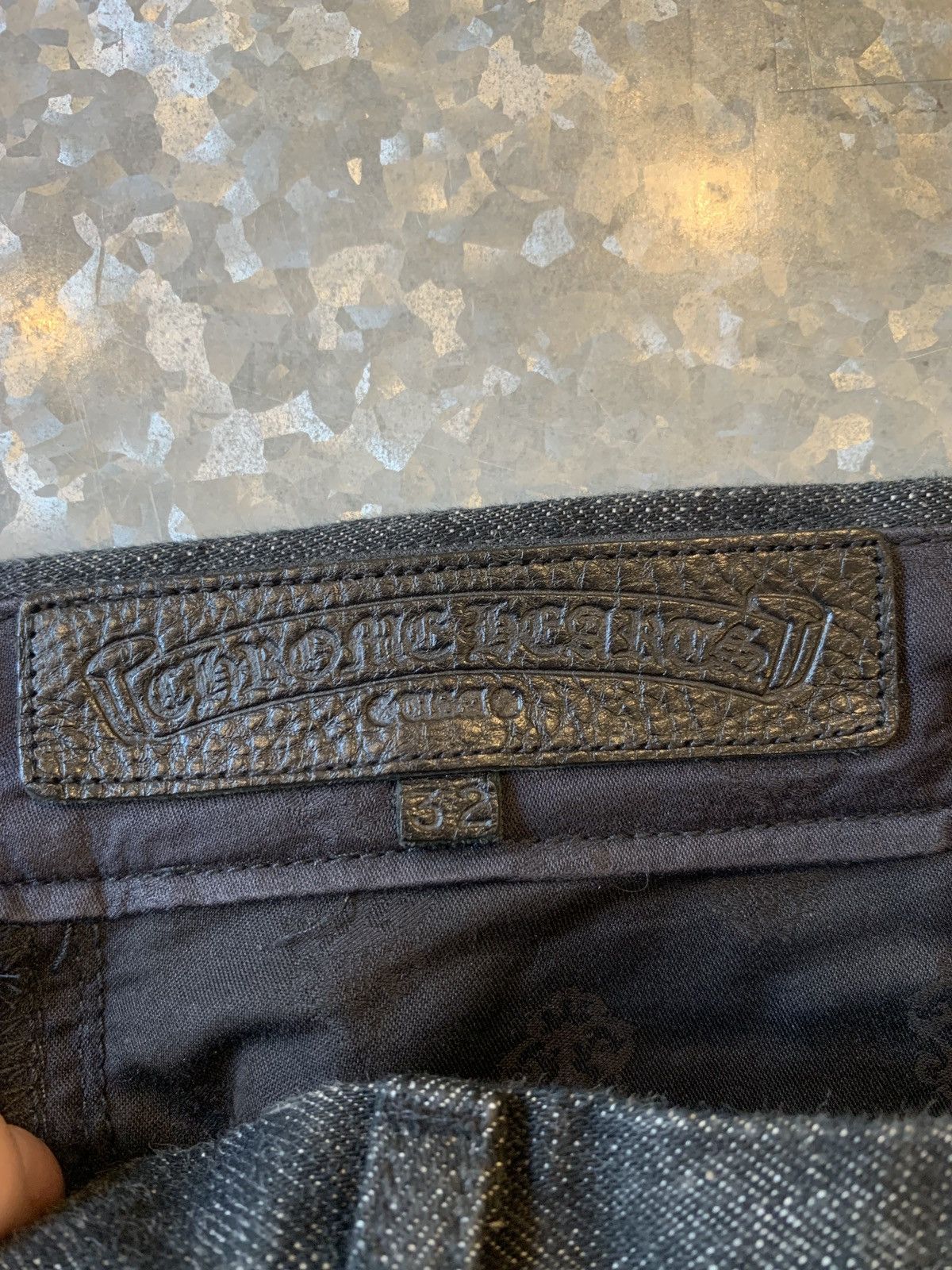 Chrome Hearts Leather star patch Fleur knee denim jeans Size US 32 / EU 48 - 8 Thumbnail