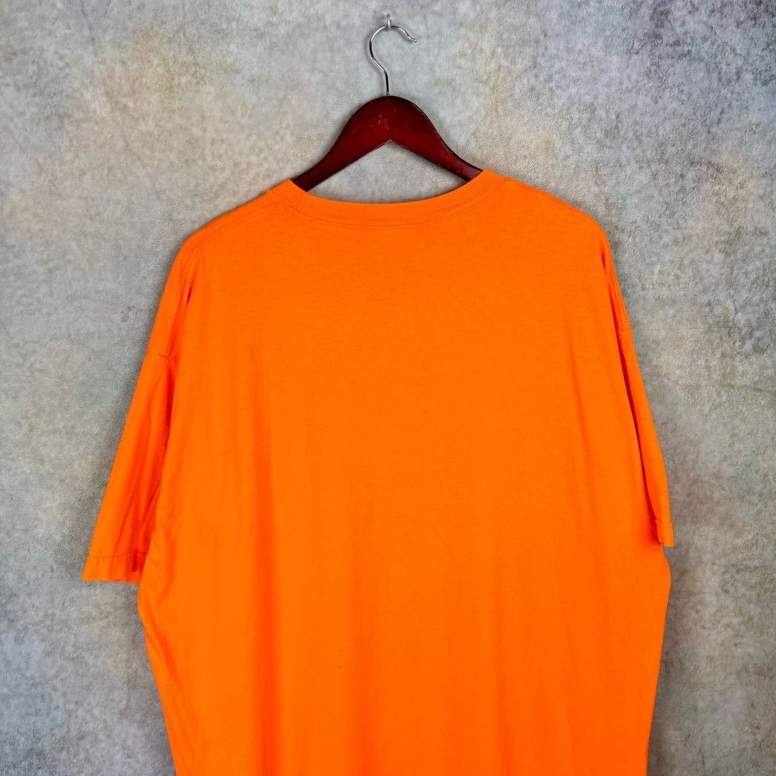 Nike × Vintage VTG Y2K Nike Logo T Shirt Sz XXL Orange Center Swoosh Logo Size US XXL / EU 58 / 5 - 8 Thumbnail