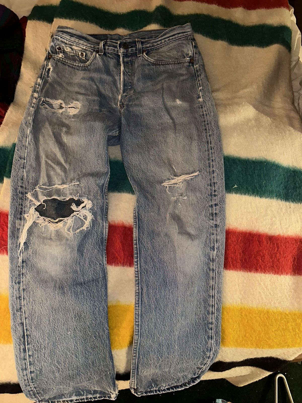 Levi's × Levi's Vintage Clothing × Vintage vintage patched levi 501 Size US 30 / EU 46 - 2 Thumbnail