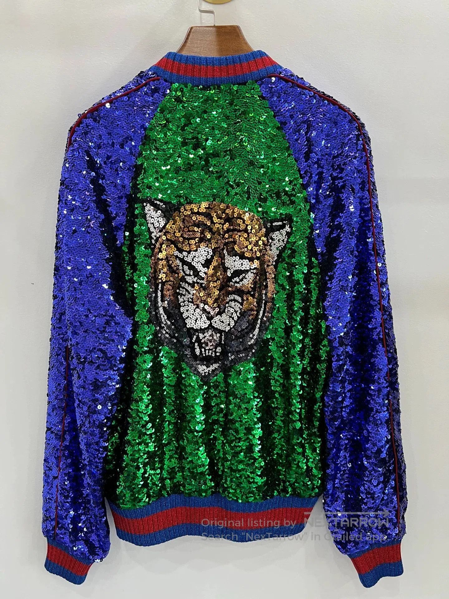 Gucci gucci tiger sequin embroidered baseball jacket. Size US M / EU 48-50 / 2 - 2 Thumbnail