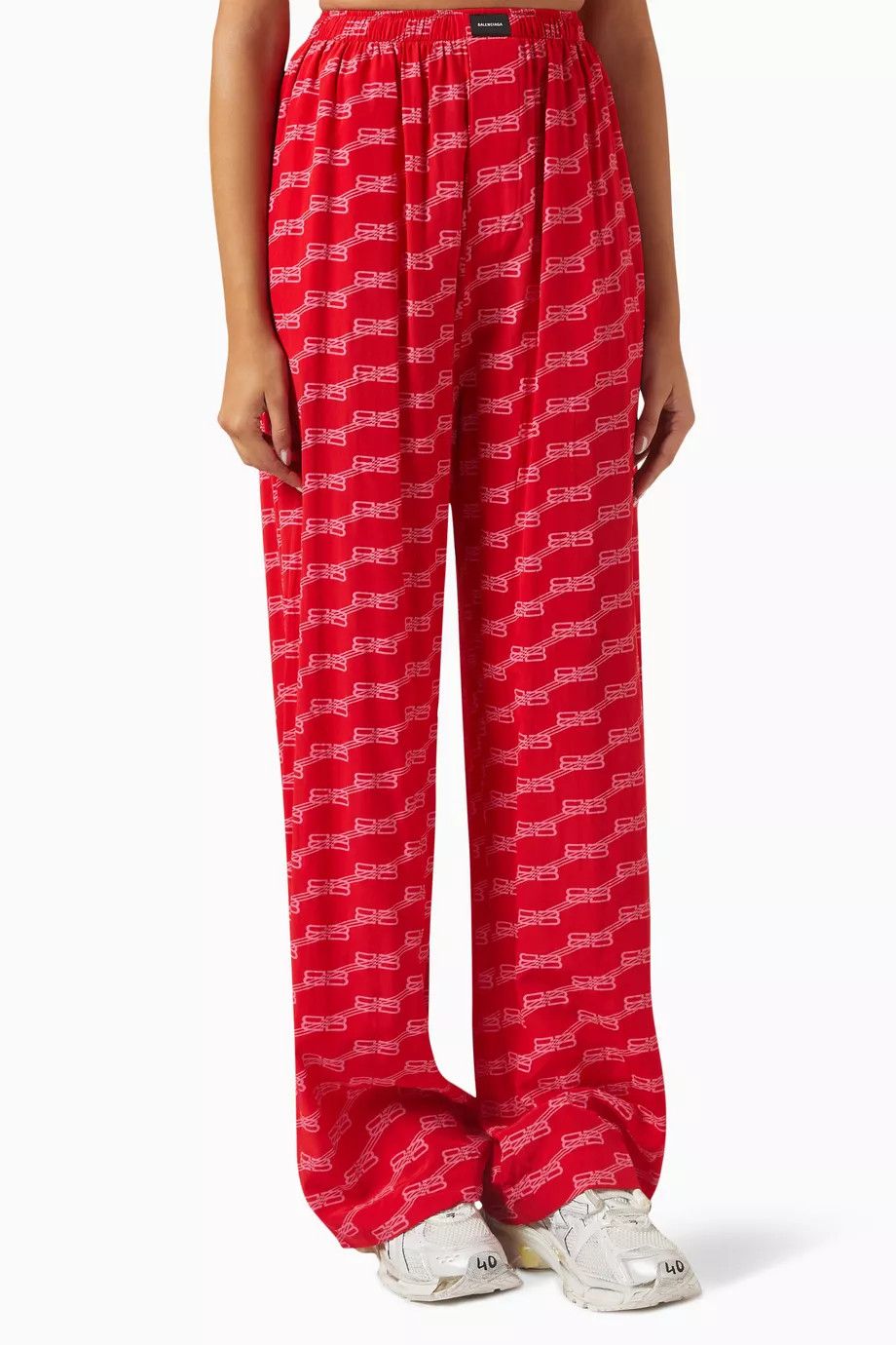 o1s1wg110624 BB Monogram Pyjama Pants in Red