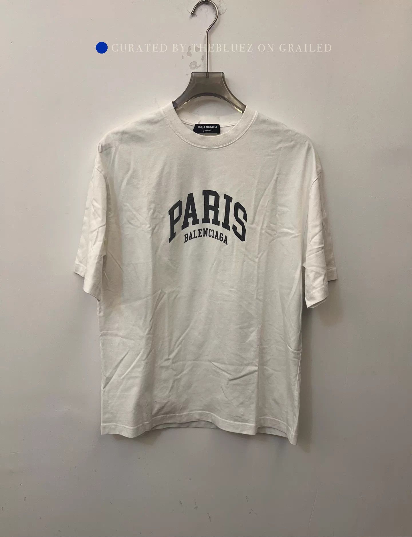 Balenciaga Logo Loose Short Sleeve Tee in White Size US XS / EU 42 / 0 - 1 Thumbnail