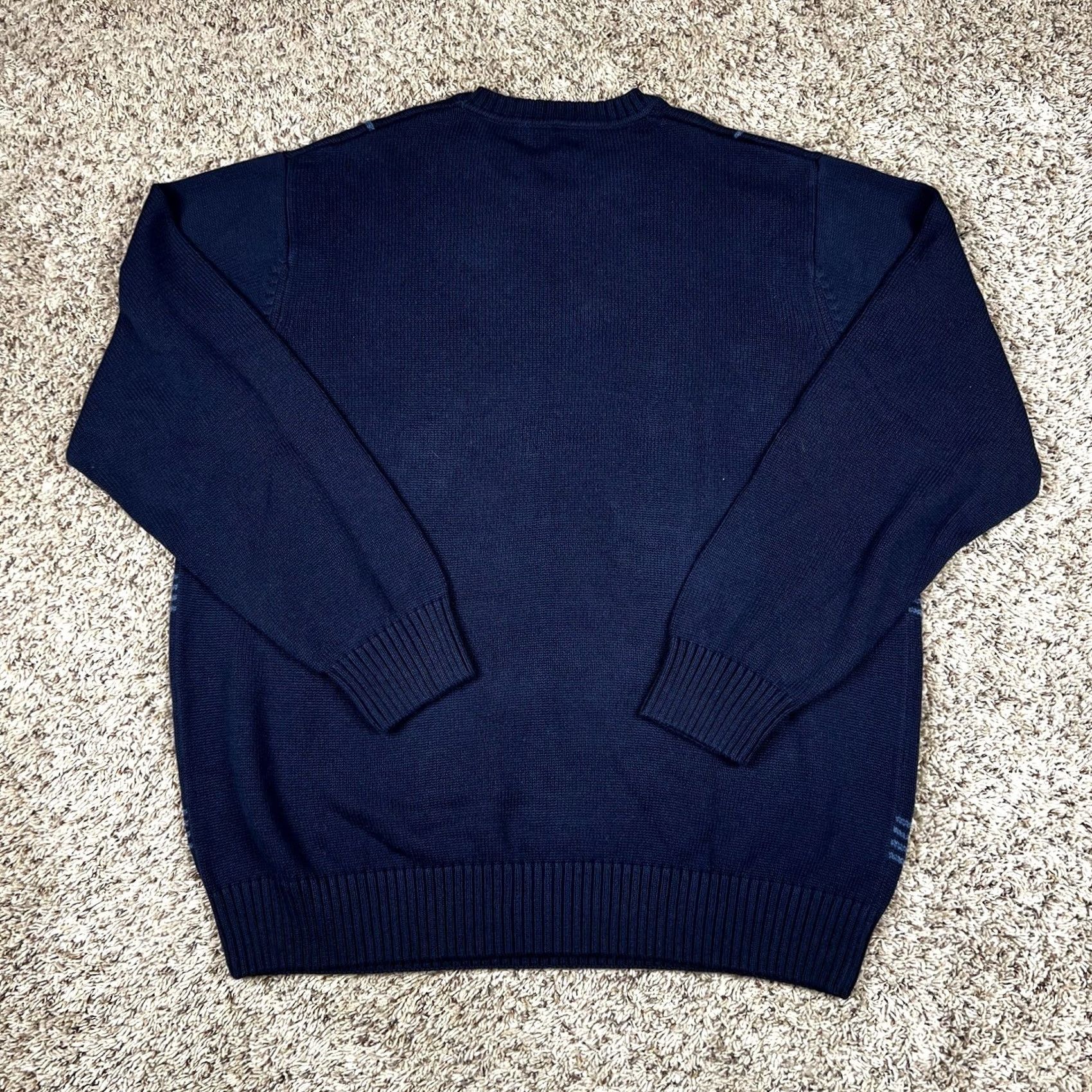 Dockers DOCKERS Sweater Crewneck Knit Pullover 2XL Navy Striped Men Blue Cotton Soft Vintage: No Size US XXL / EU 58 / 5 - 3 Thumbnail