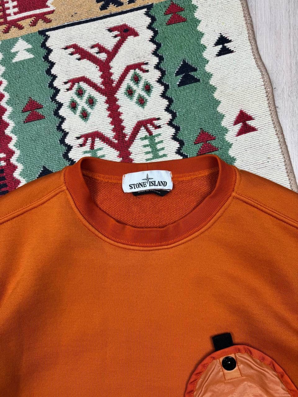 Japanese Brand × Stone Island × Vintage Vintage Stone Island Nylon Pocket Orange RARE Sweatshirt Size US L / EU 52-54 / 3 - 5 Thumbnail