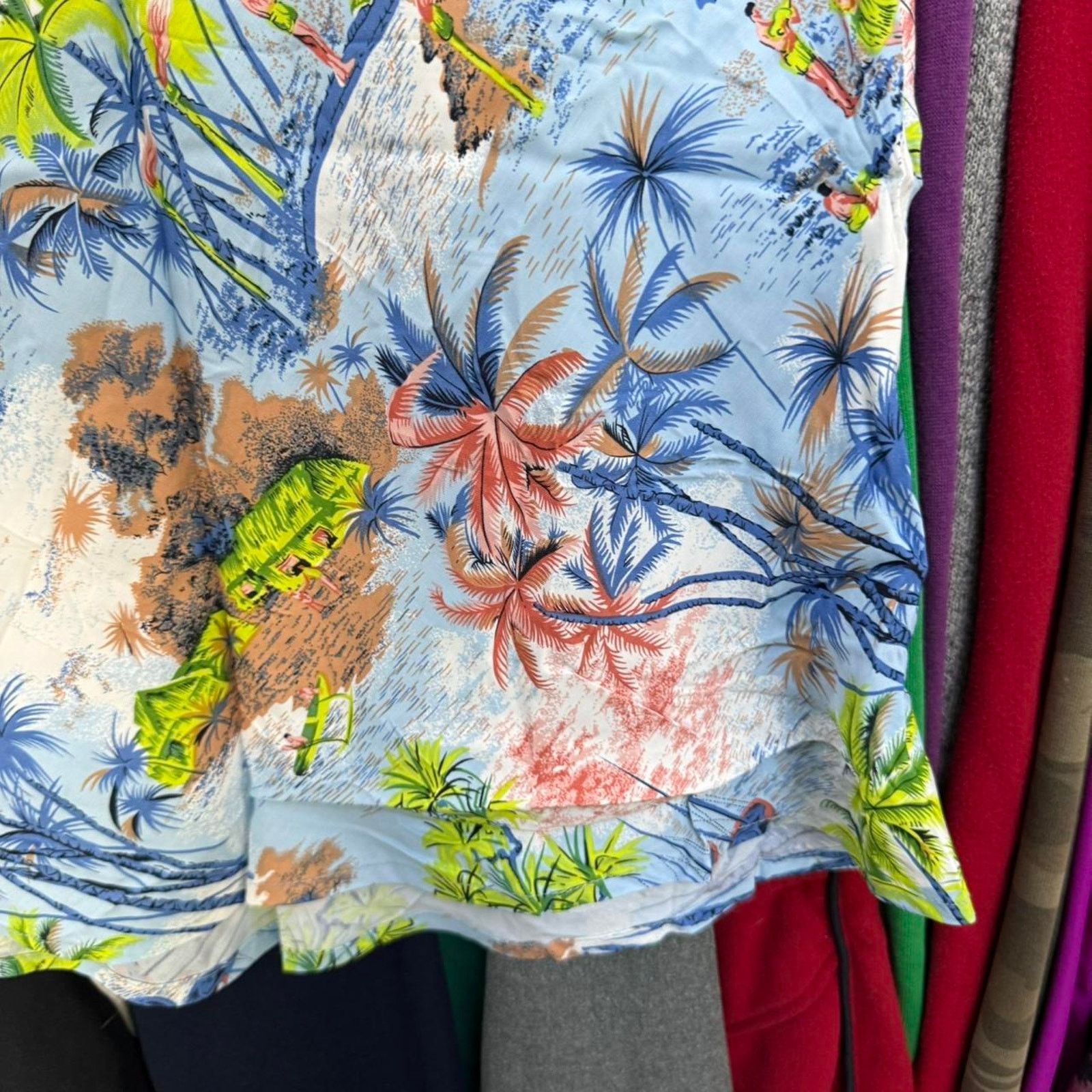 Guess Vintage 90s Women’s Guess Tropical Pattern Skirt Size 29" - 3 Thumbnail