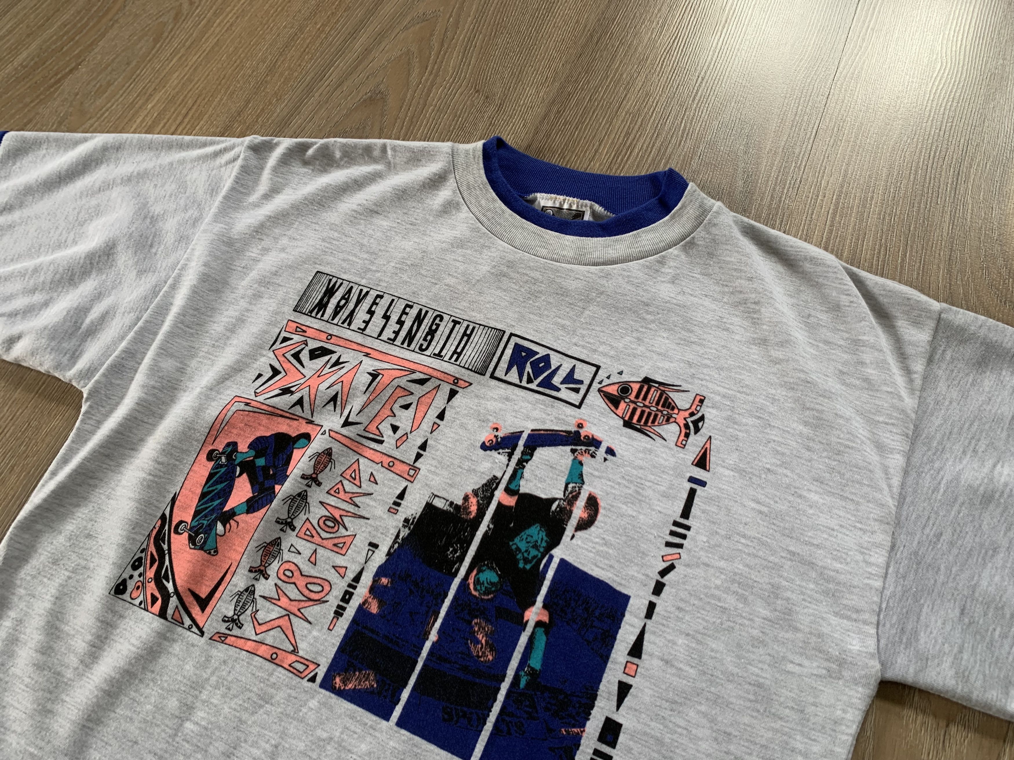 Other Rare Vintage SOS 90s Cotton Skating Printed T Shirt Size US L / EU 52-54 / 3 - 4 Thumbnail