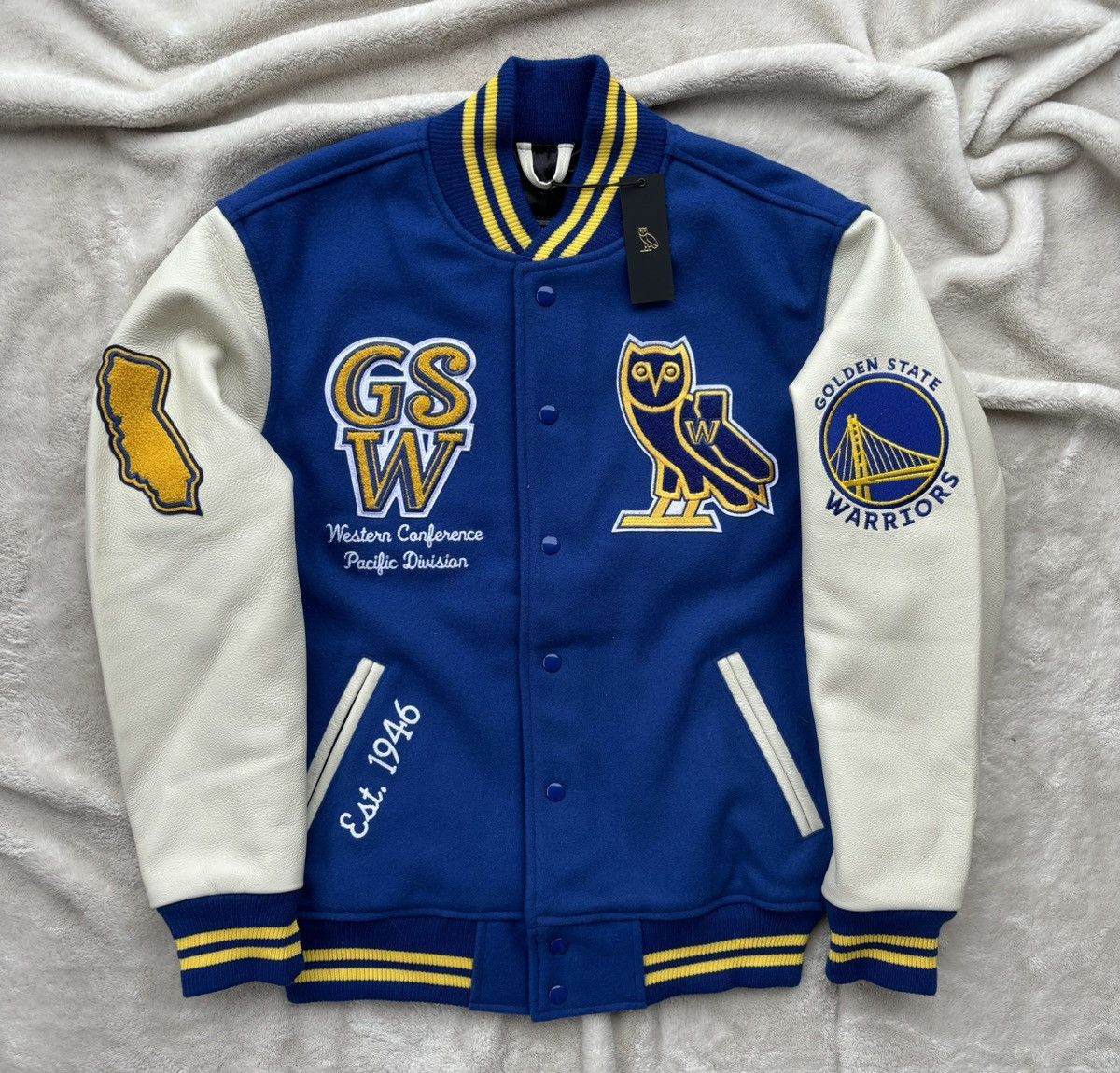 OVO x NBA GS Warriors Varsity Jacket
