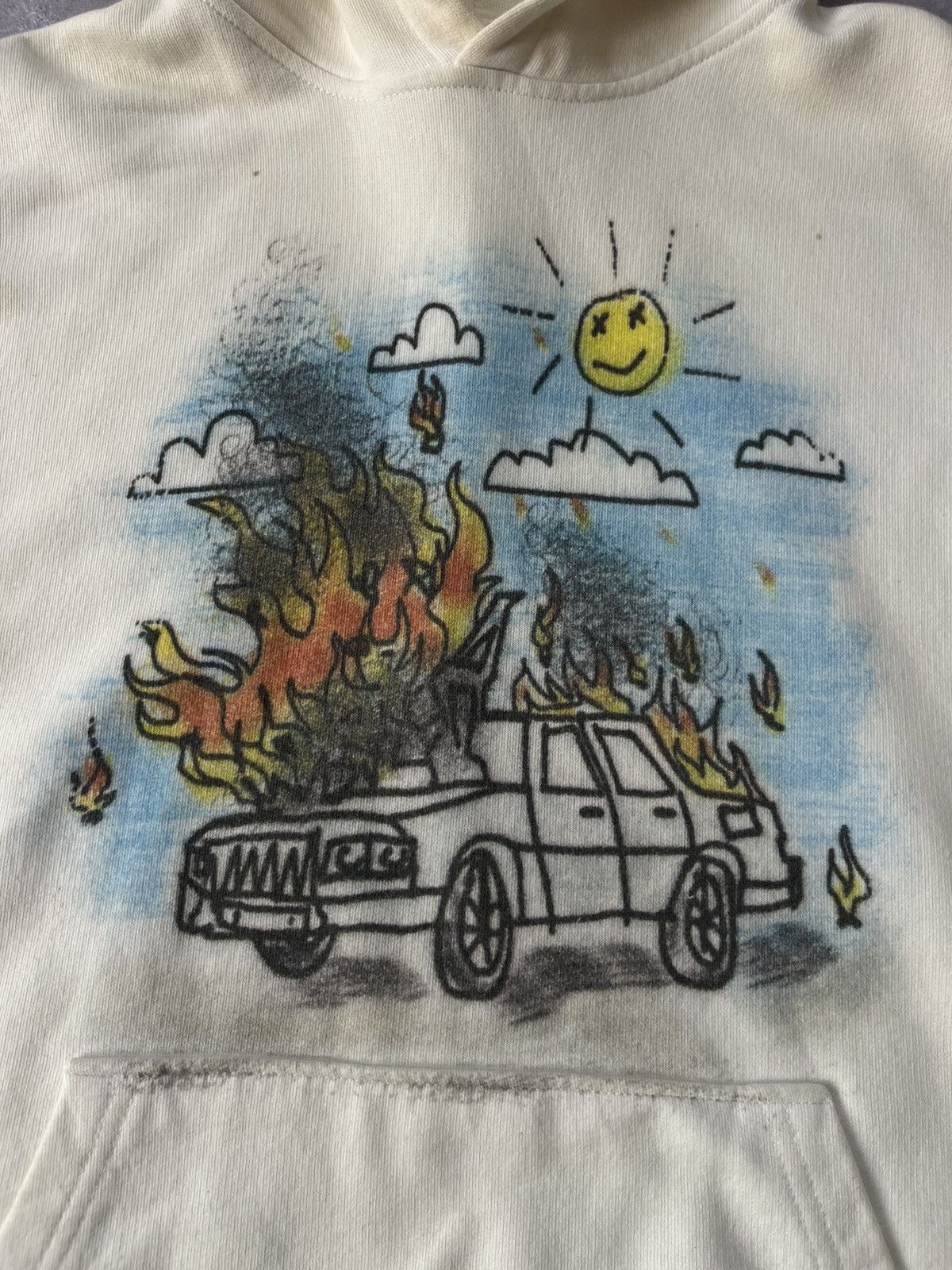 Japanese Brand JK Attire revenge sketch print oversized hoodie flame Size US M / EU 48-50 / 2 - 5 Thumbnail