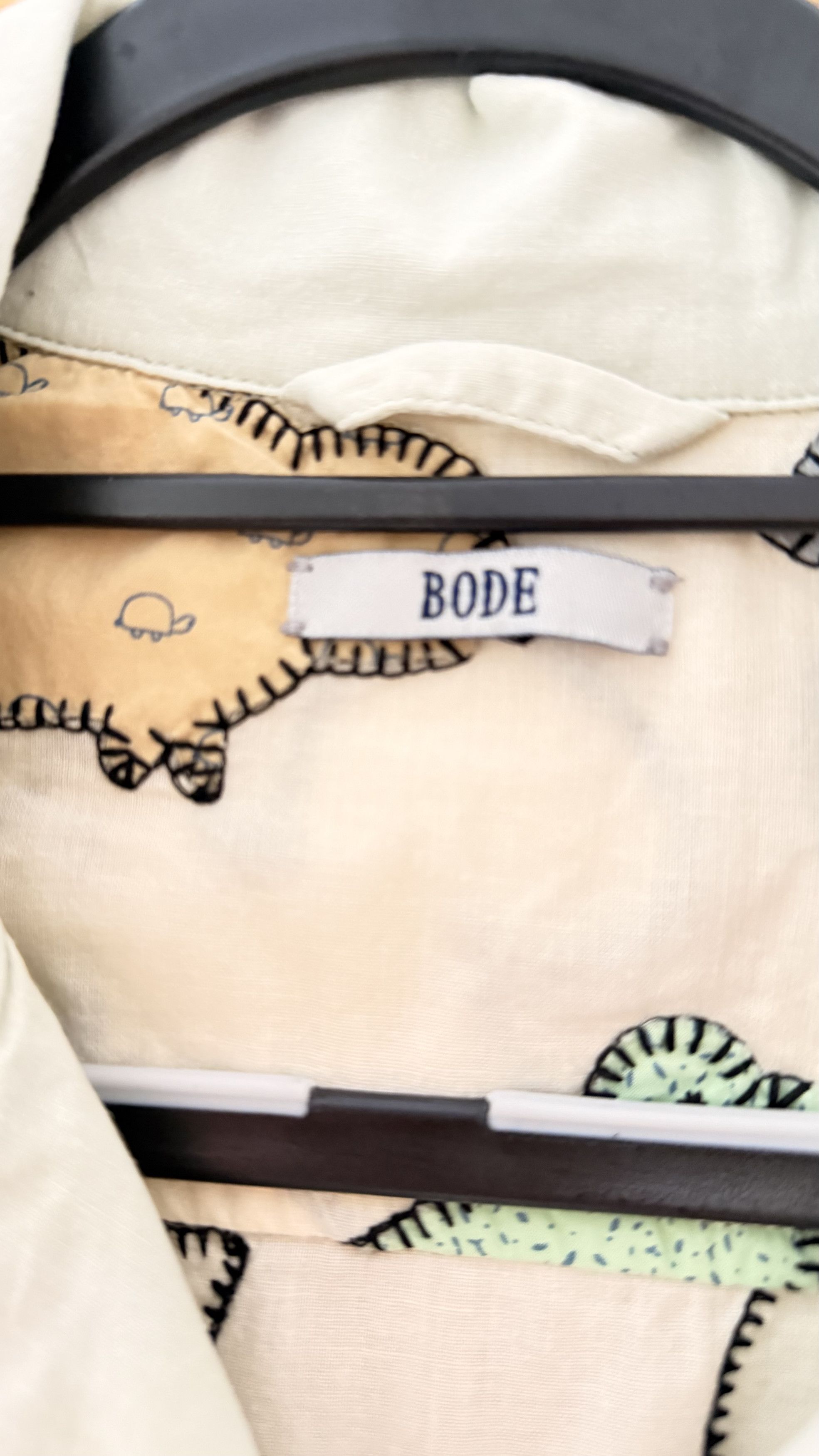 Bode Bode Hand Appliqué Camp Collar Shirt – Folk Art Patchwork Size US S / EU 44-46 / 1 - 4 Thumbnail