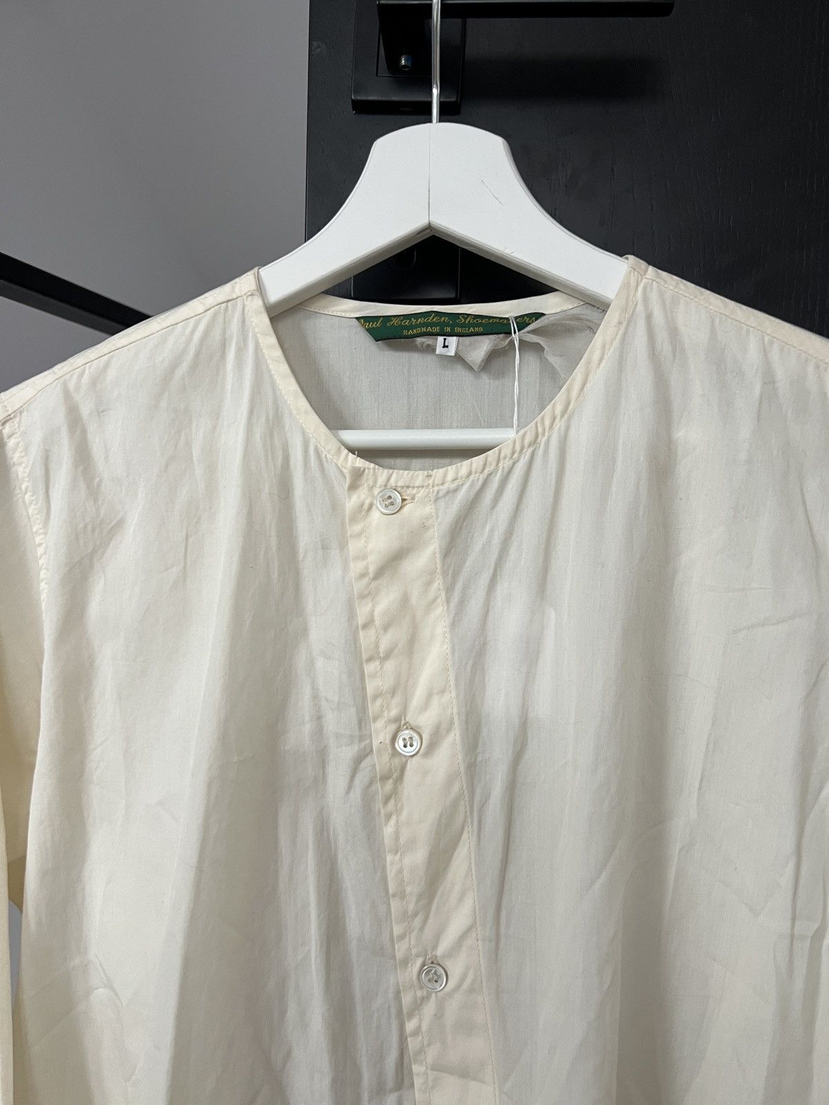 Paul Harnden Shoemakers PAUL HARNDEN WHITE SLANT SHIRT Size US L / EU 52-54 / 3 - 3 Thumbnail