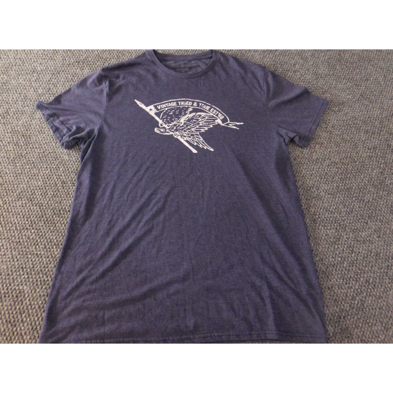 Weatherproof Weatherproof Mens Shirt L Blue Graphic Vintage Classic Crew Neck Short Sleeve T-Shirt Logo Cotton Spandex Stretch Regular Size US L / EU 52-54 / 3 - 2 Thumbnail