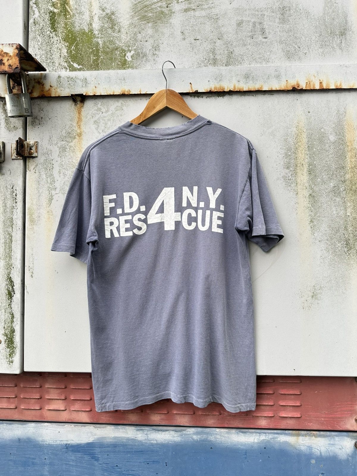 Vintage FDNY Sun Faded Thrashed Distressed ERD Grunge Size US M / EU 48-50 / 2 - 2 Thumbnail