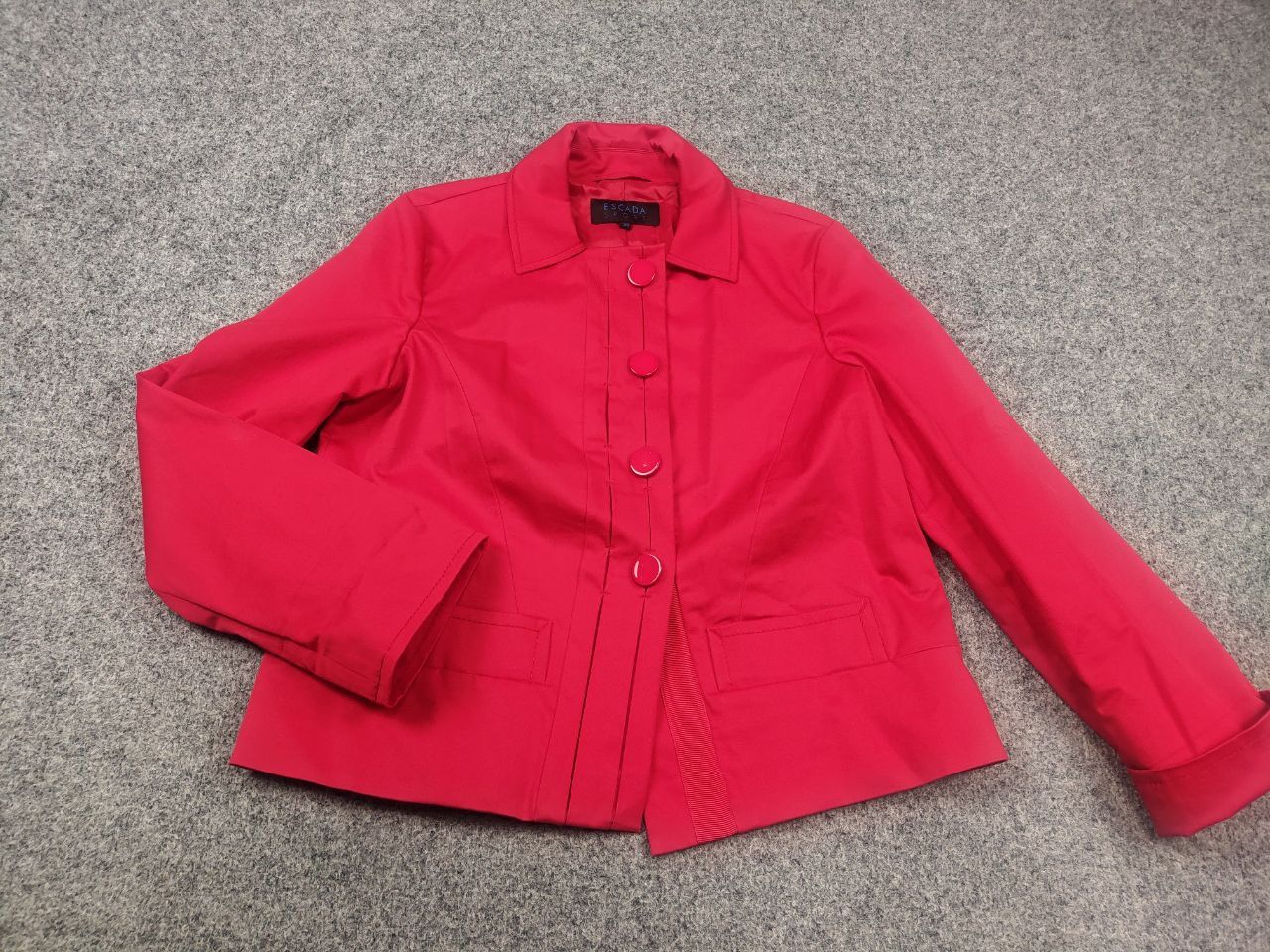 Escada Escada Sport Vintage Design Red Cotton Button Blazer Jacket Size M / US 6-8 / IT 42-44 - 3 Thumbnail