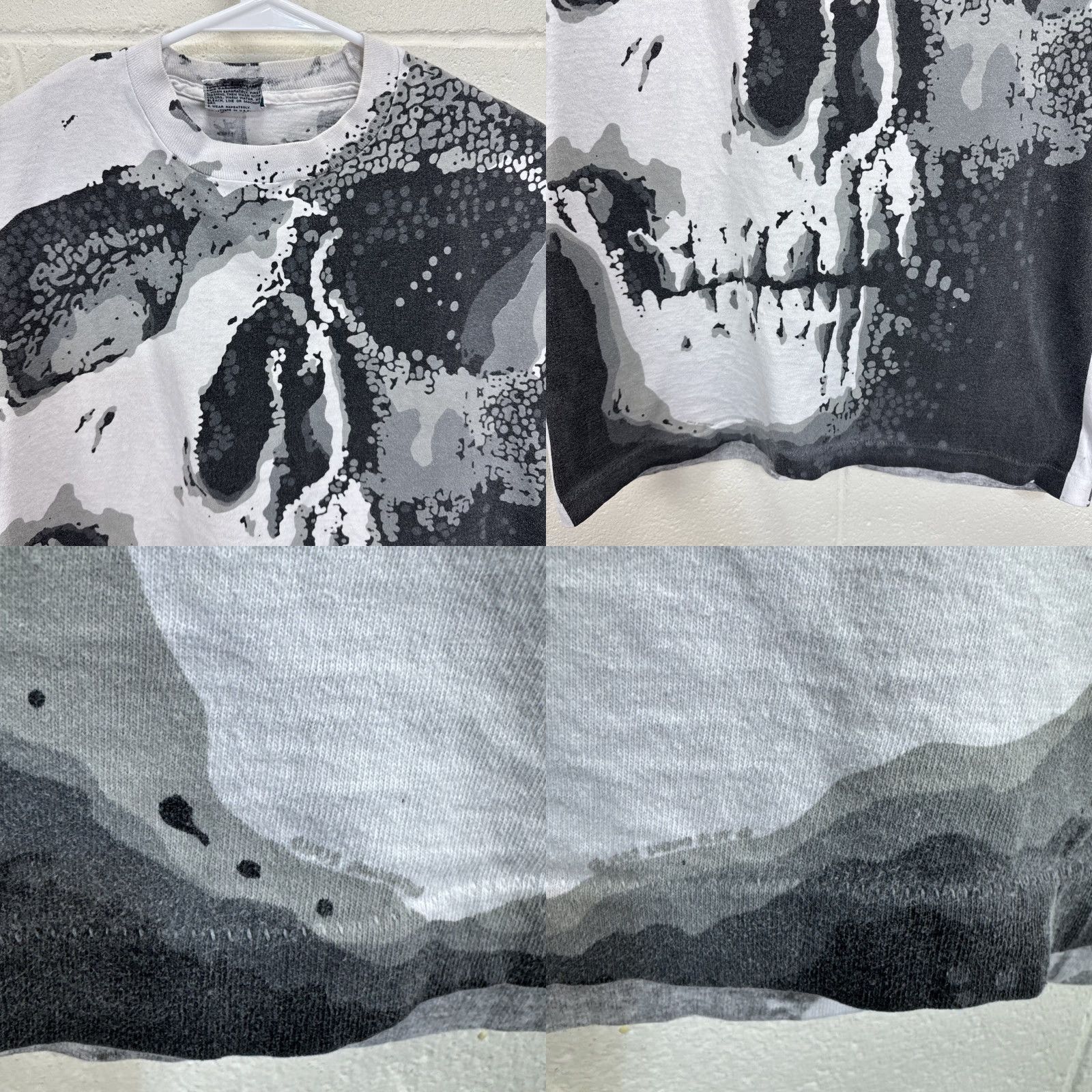 Liquid Blue VINTAGE Liquid Blue Skull Bones T Shirt Men L Black Cropped Boxy 90s Hip Hop Halloween Graphic Print Short Sleeve Crew Neck"} Size US L / EU 52-54 / 3 - 8 Thumbnail