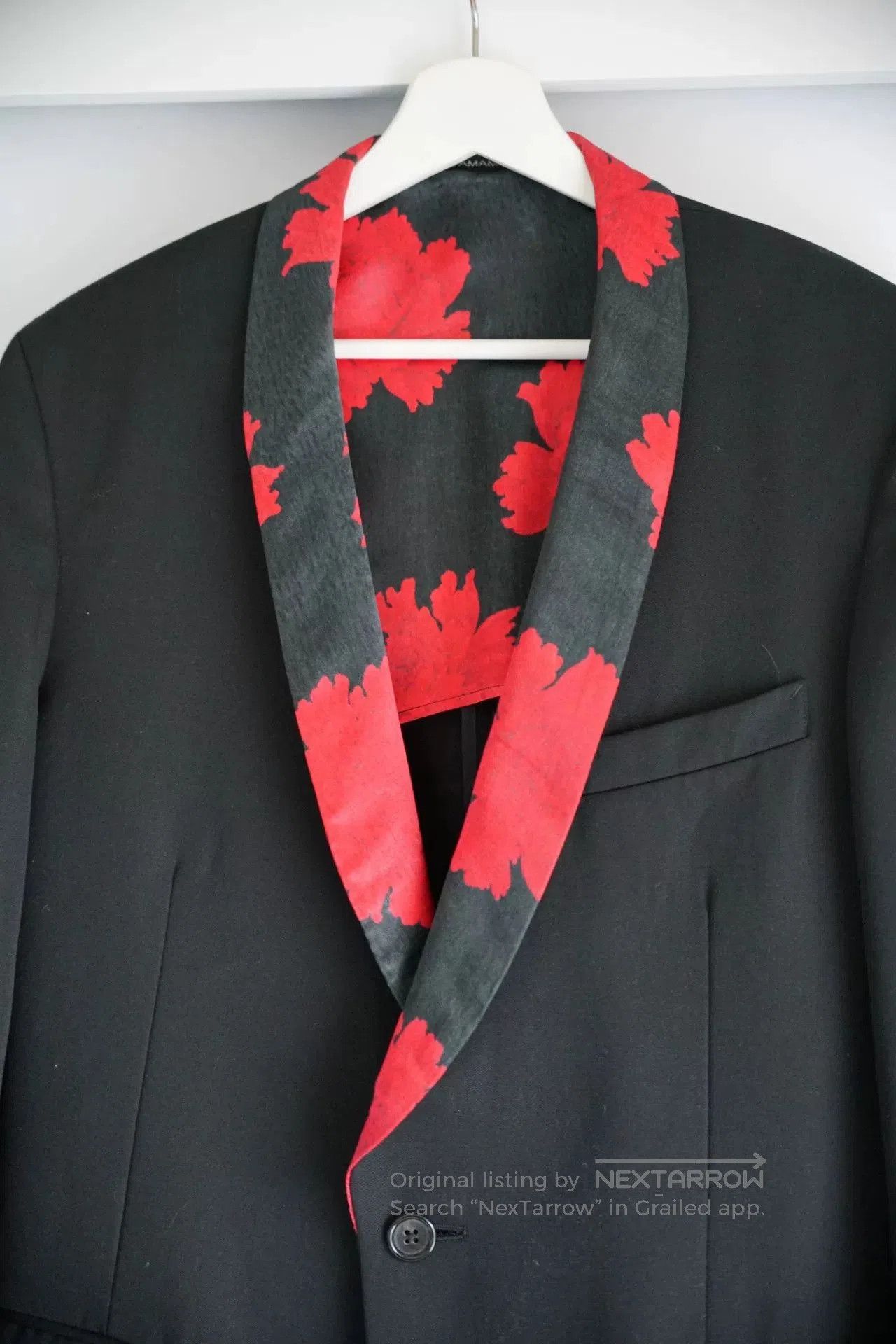 Yohji Yamamoto yohji yamamoto floral collar black suit. Size US M / EU 48-50 / 2 - 4 Thumbnail