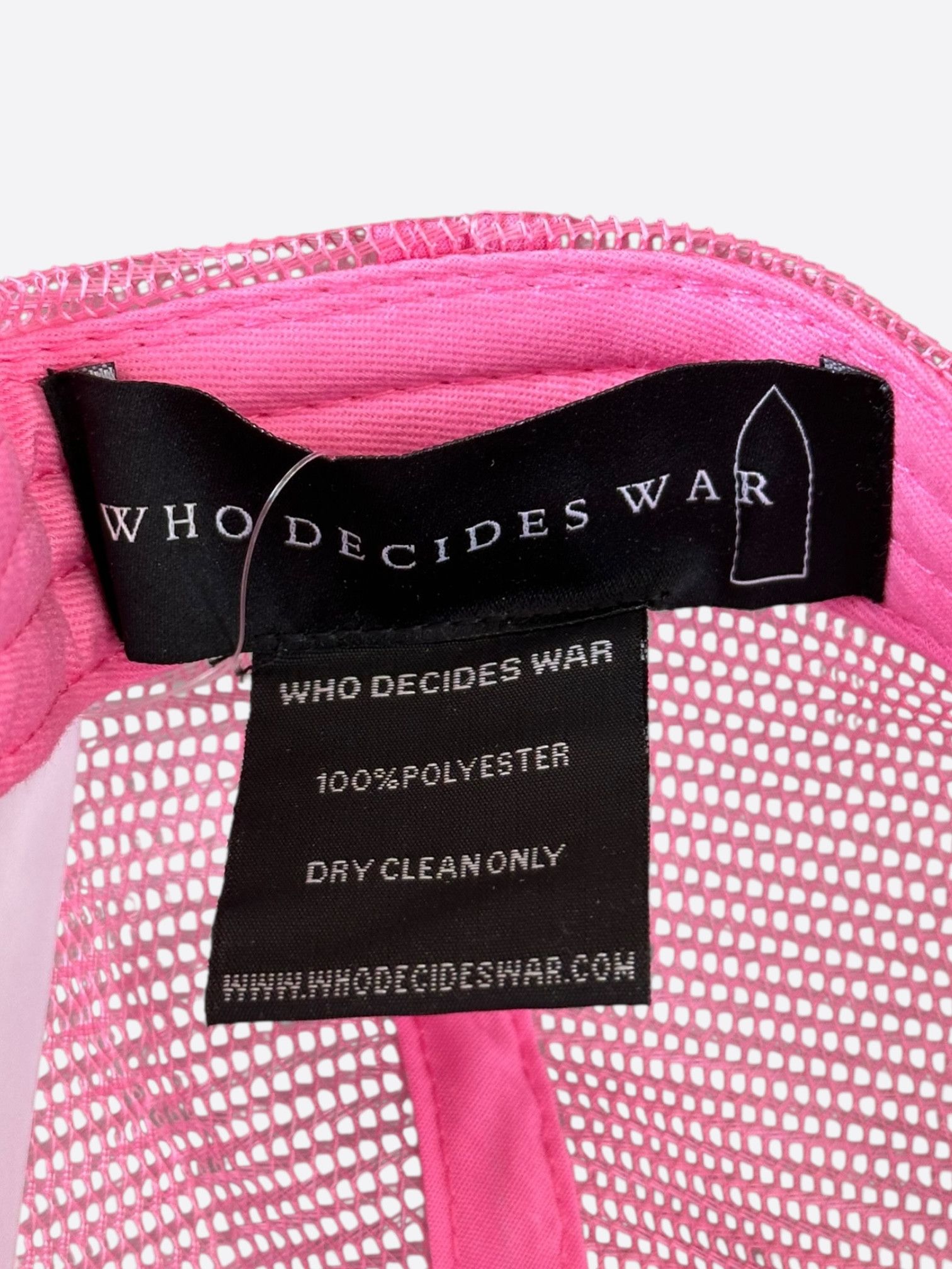 Who Decides War Who Decides War Pink MRDR Embroidered Patch Trucker Hat Size ONE SIZE - 5 Thumbnail